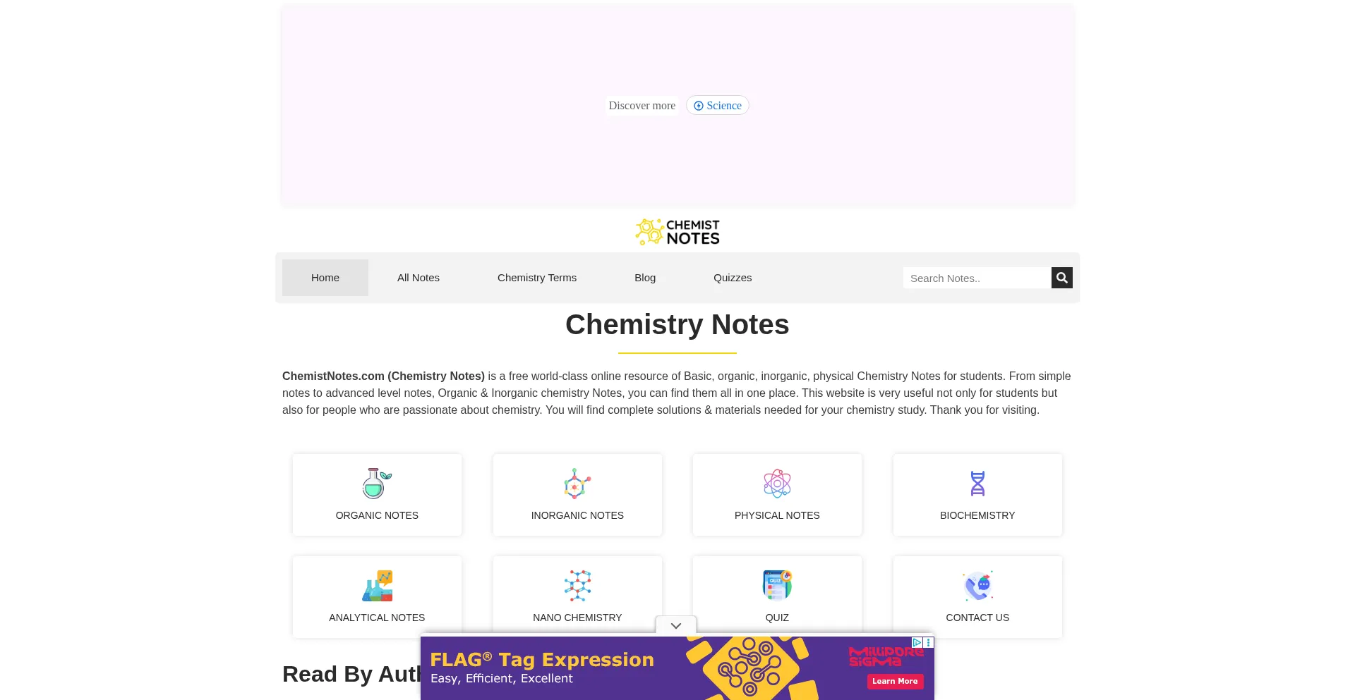 Chemistnotes.com Screenshot