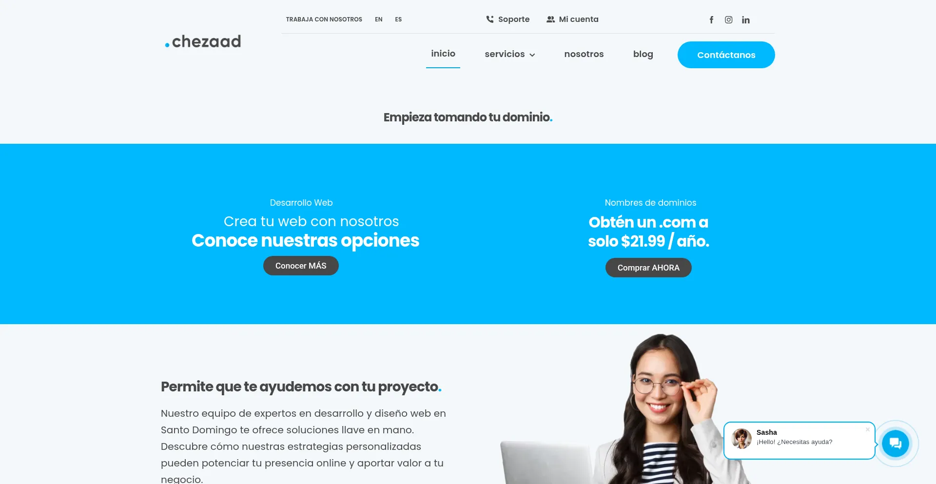 Website screenshot of Chezaad.com