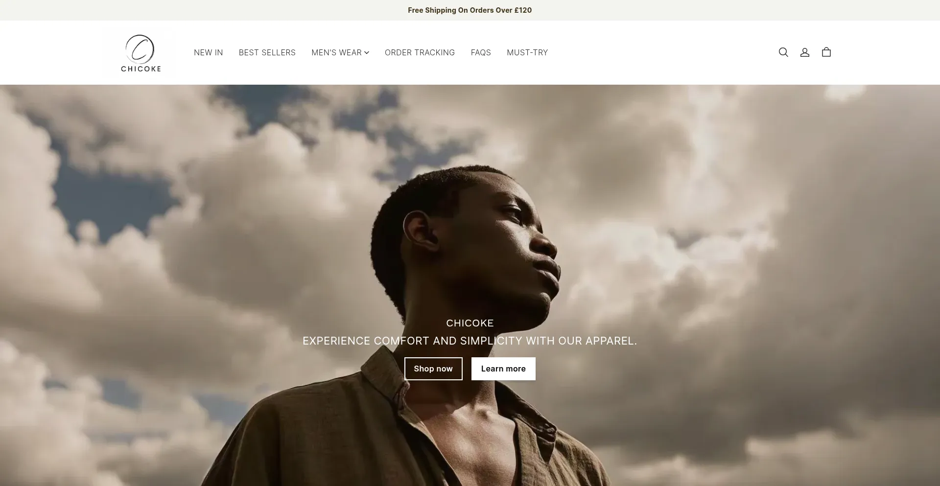 Website screenshot of Chicoke.com