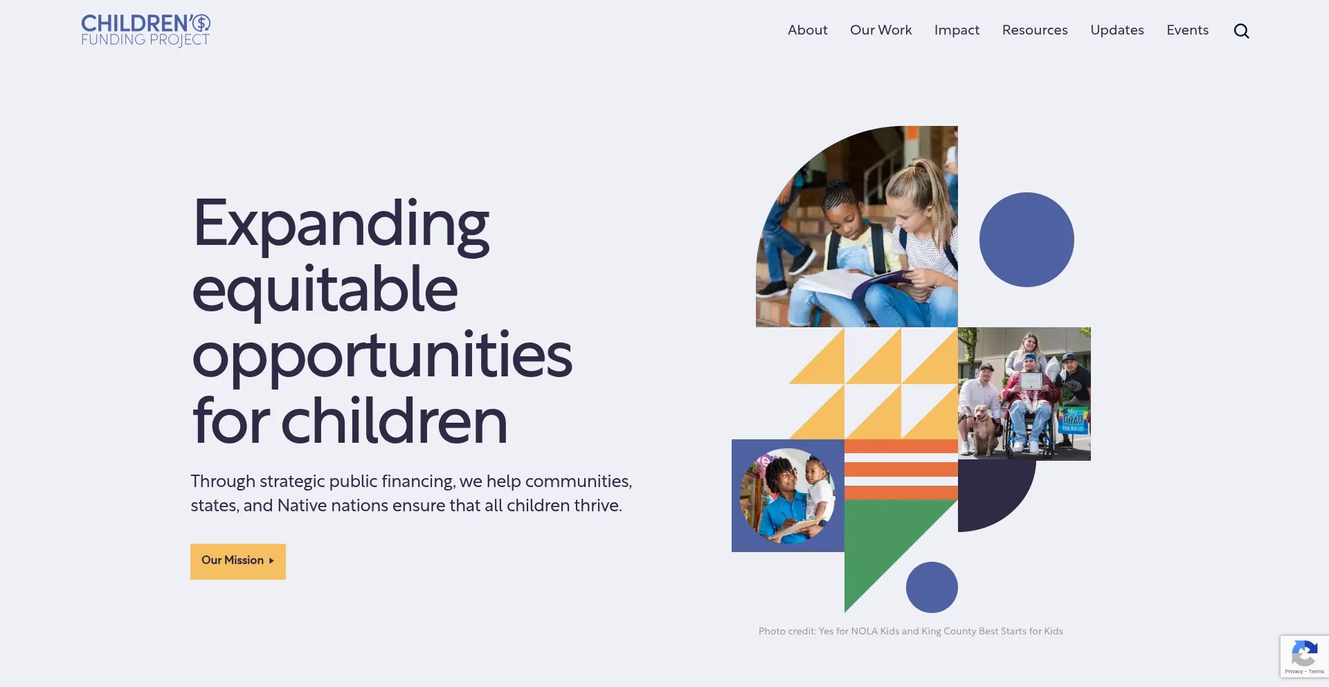 Website screenshot of Childrensfundingproject.org