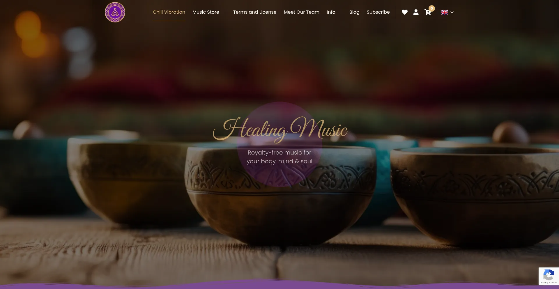Website screenshot of Chillvibration.com