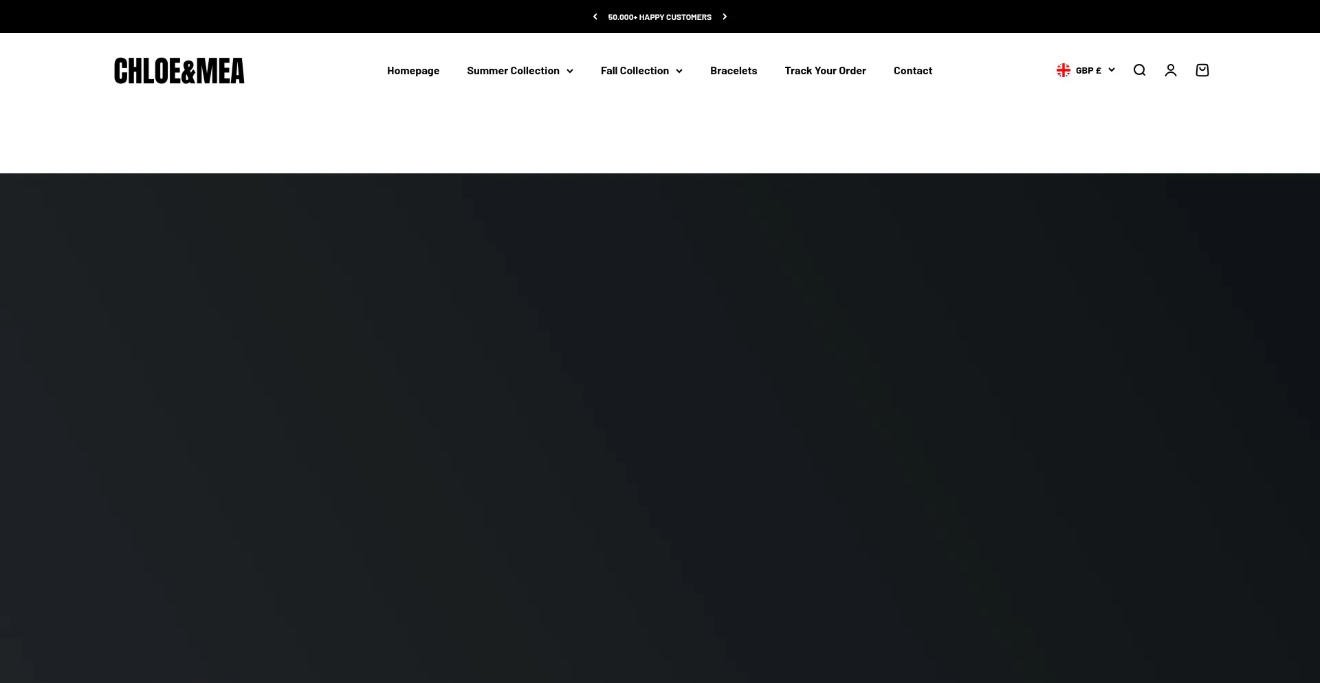 Website screenshot of Chloeandmea.com