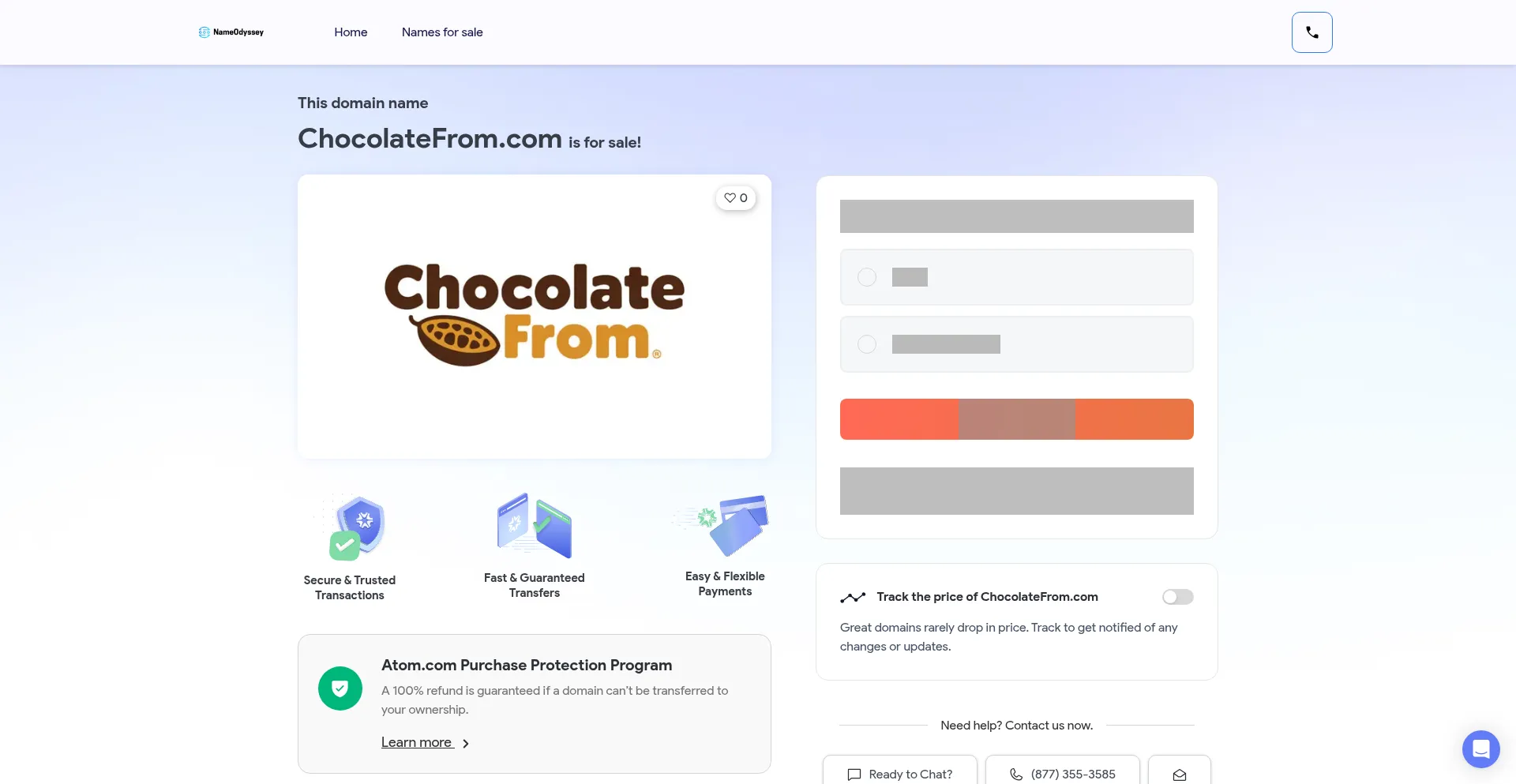 Website screenshot of Chocolatefrom.com