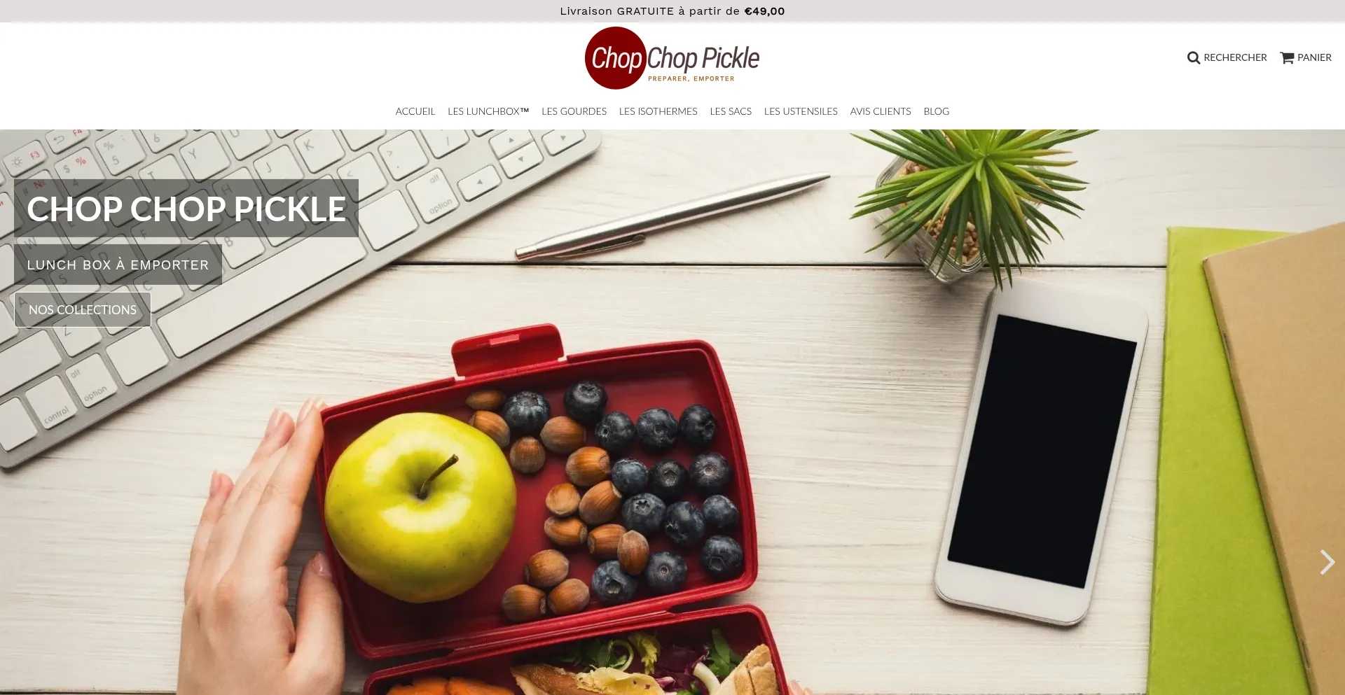 Website screenshot of Chopchoppickle.com