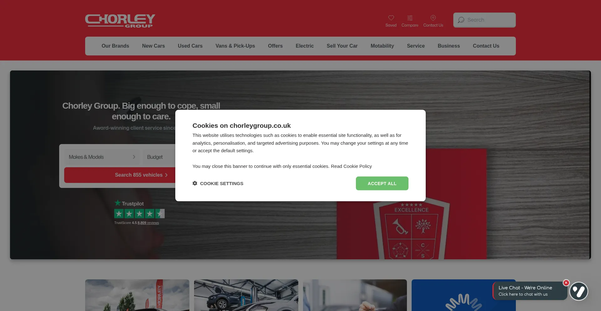 Chorleygroup.co.uk Screenshot