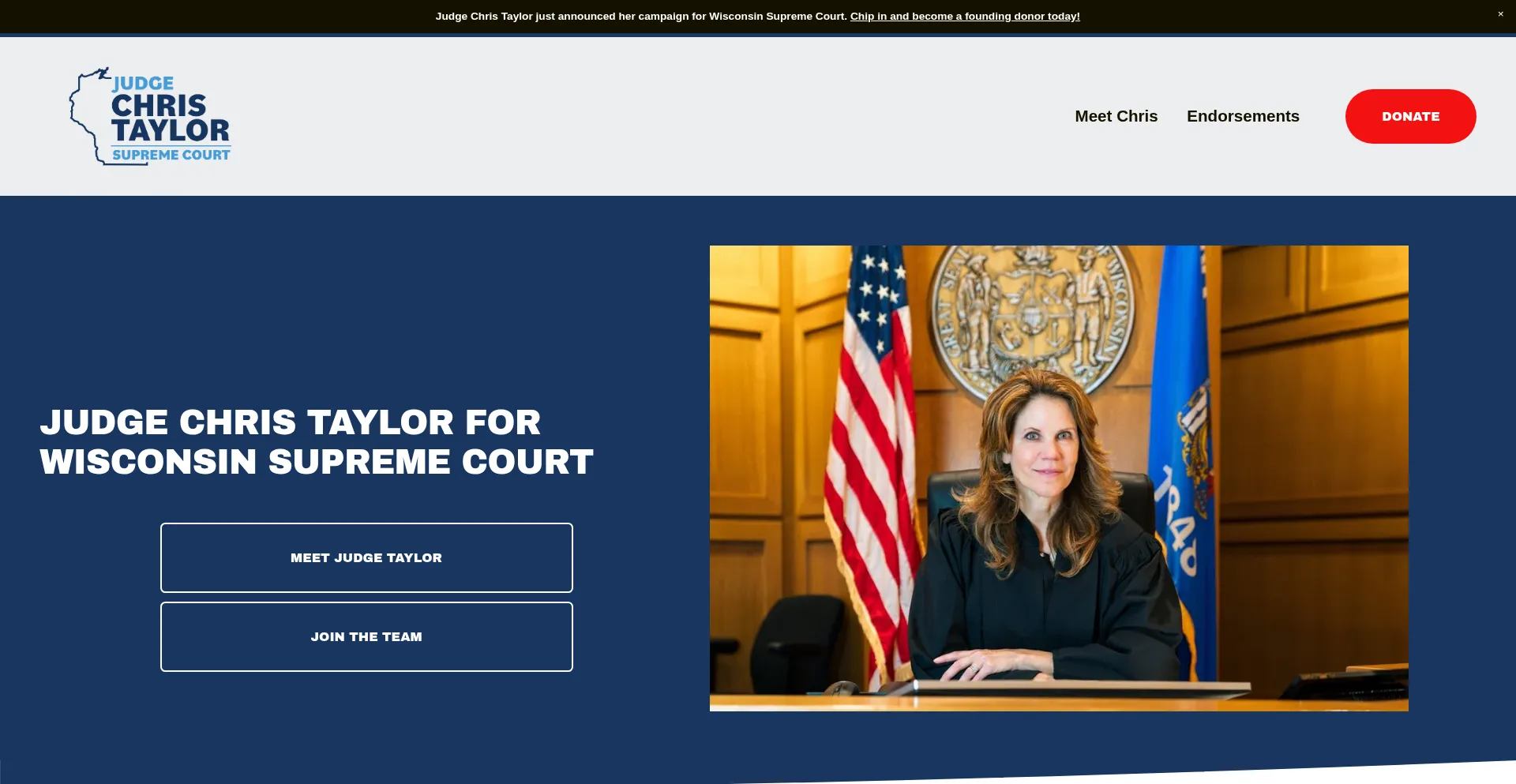 Website screenshot of Chrisforjustice.com