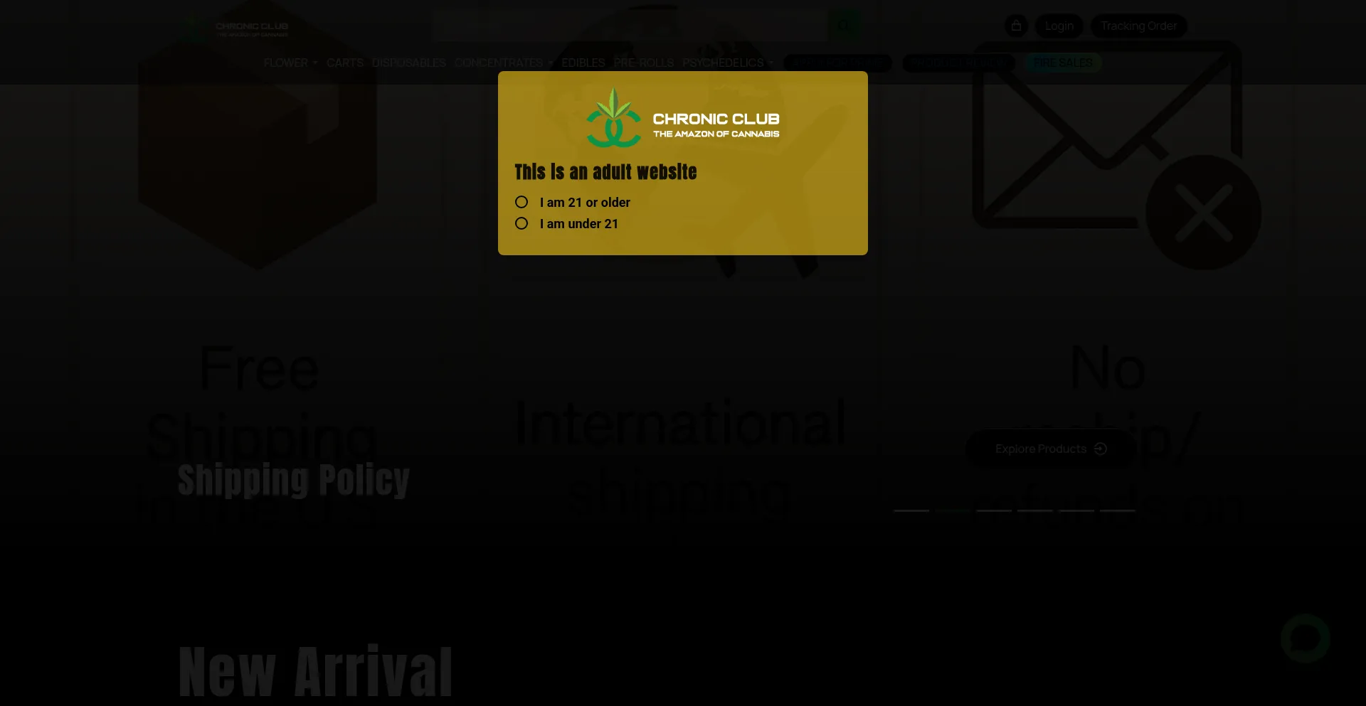 Website screenshot of Chronicclub.co