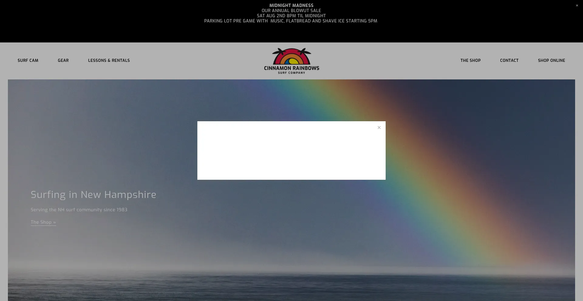 Website screenshot of Cinnamonrainbows.com