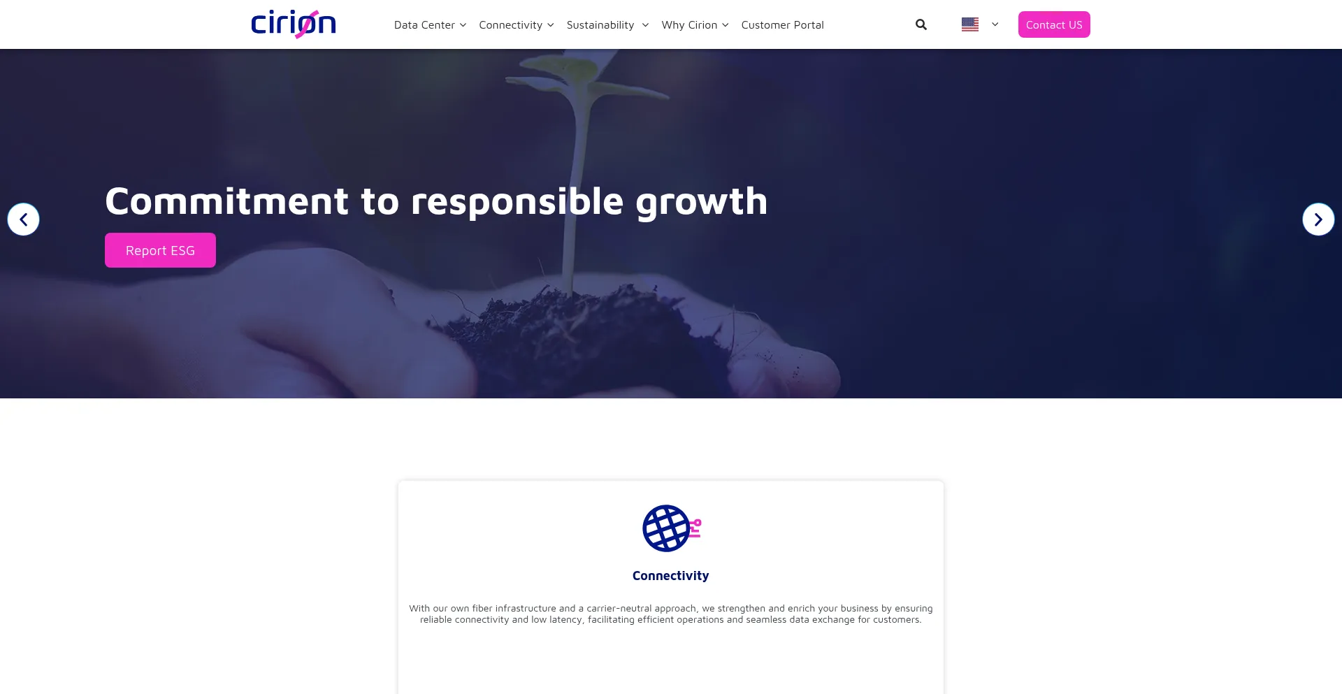 Website screenshot of Ciriontechnologies.com