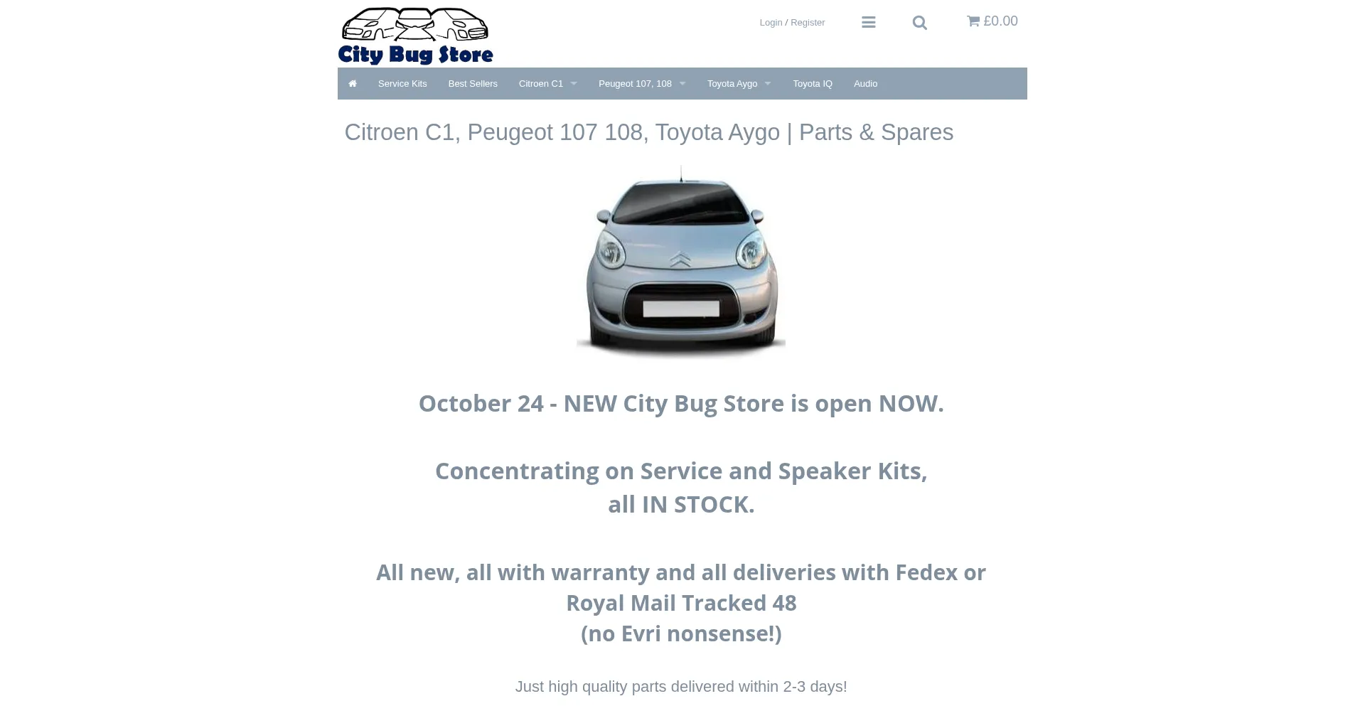 Citybugstore.co.uk Screenshot