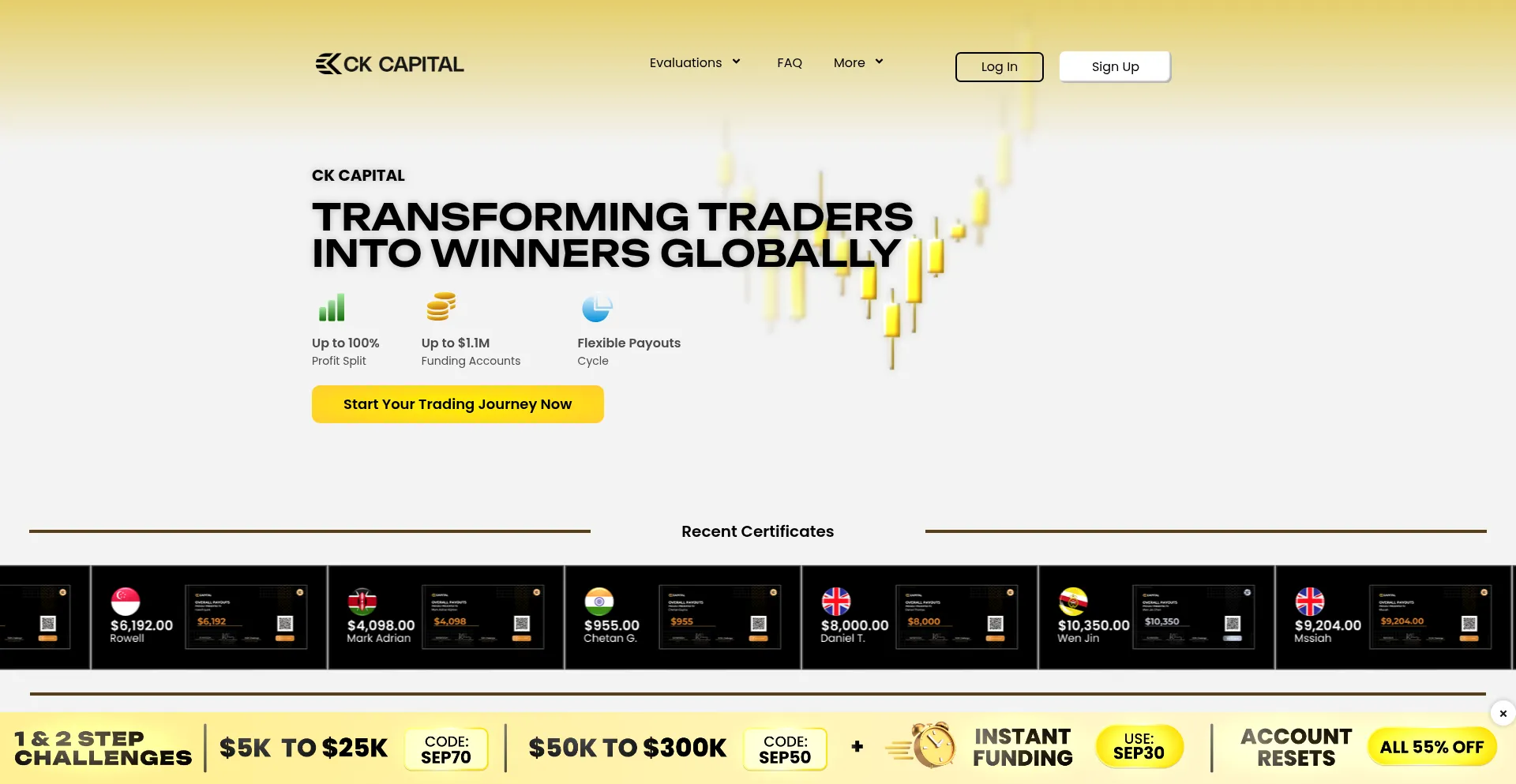 Website screenshot of Ckcapital.co.uk