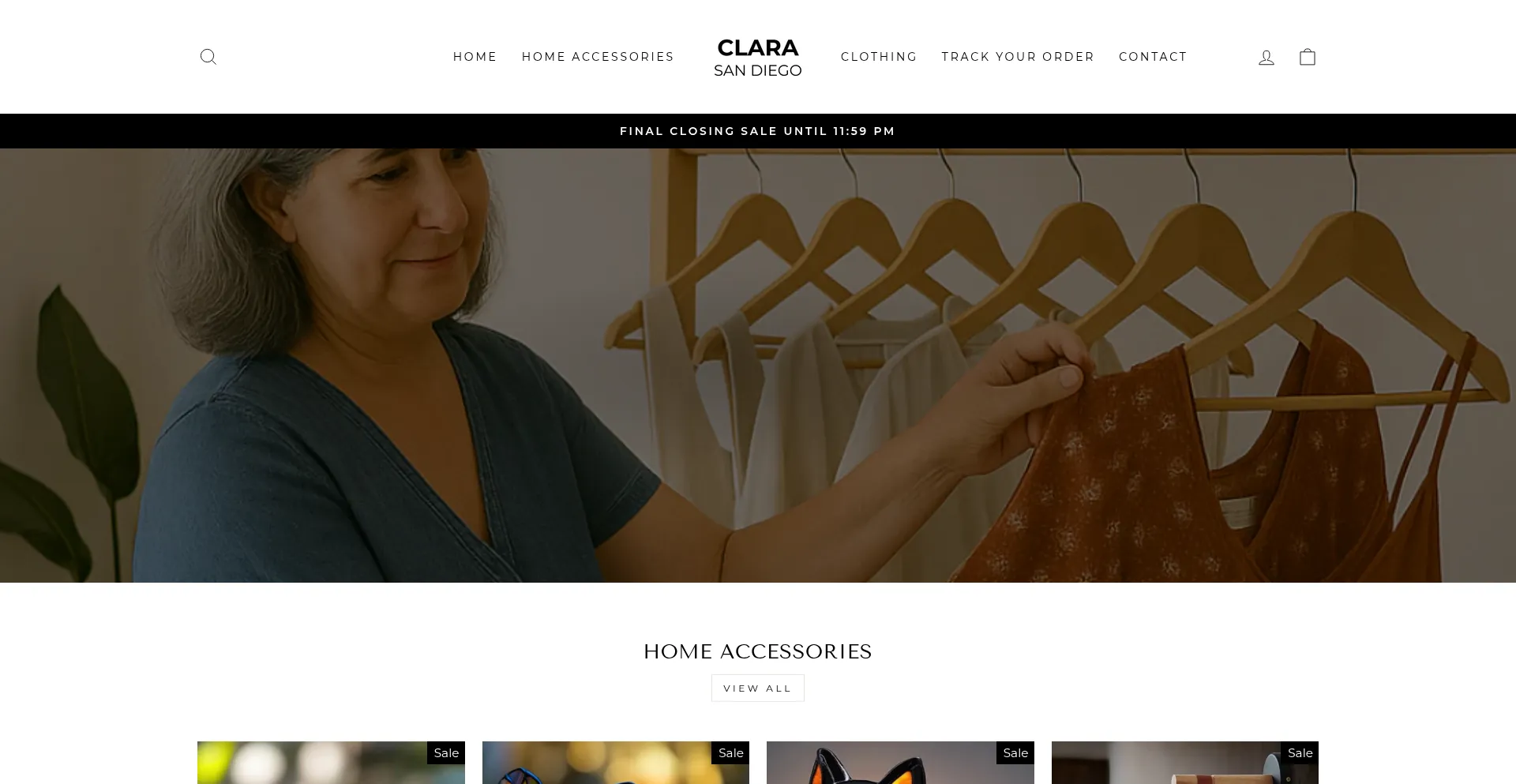 Website screenshot of Clarasandiego.com