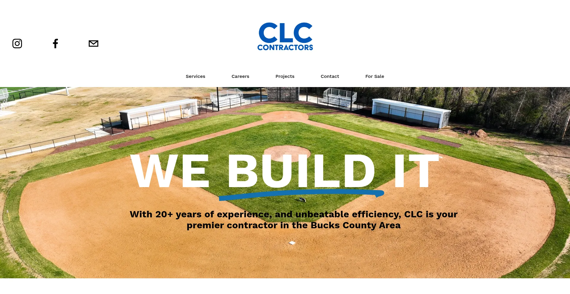 Website screenshot of Clccontractors.com