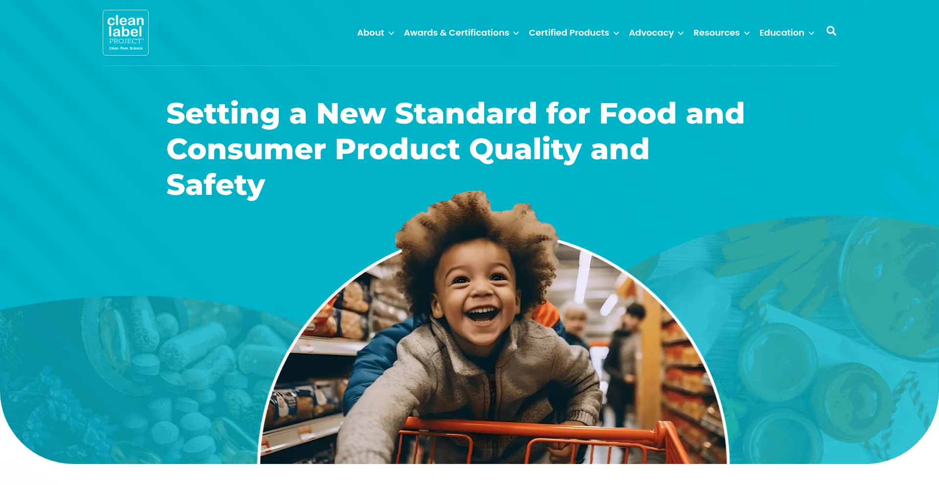 Website screenshot of Cleanlabelproject.org