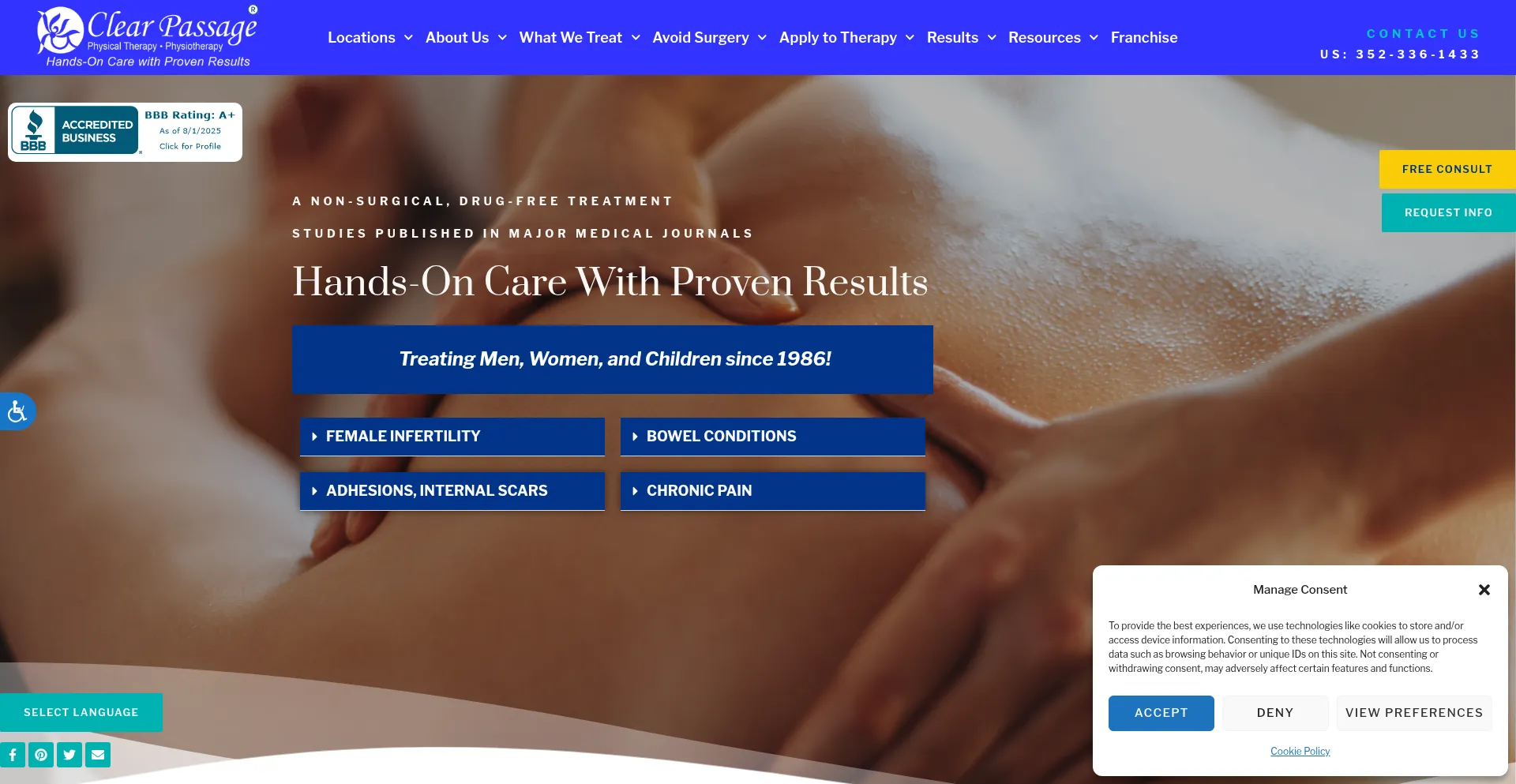 Website screenshot of Clearpassage.com