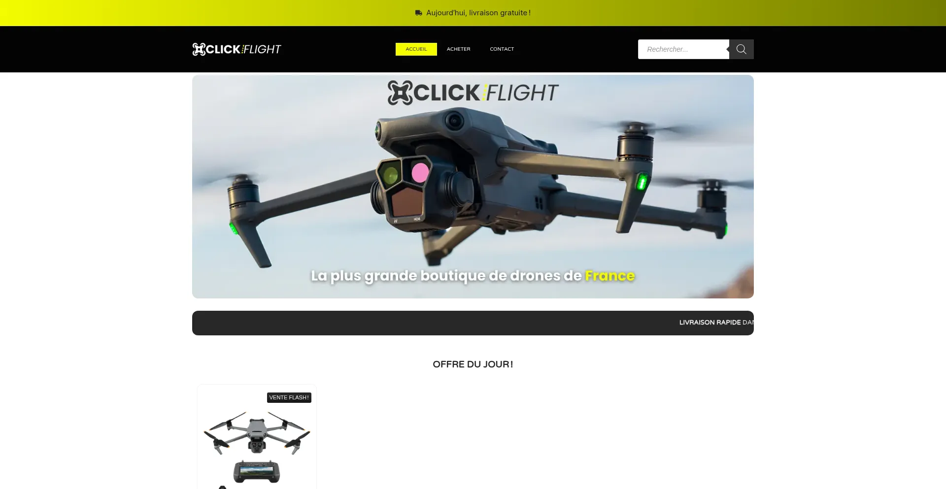 Website screenshot of Clicktech-fr.com