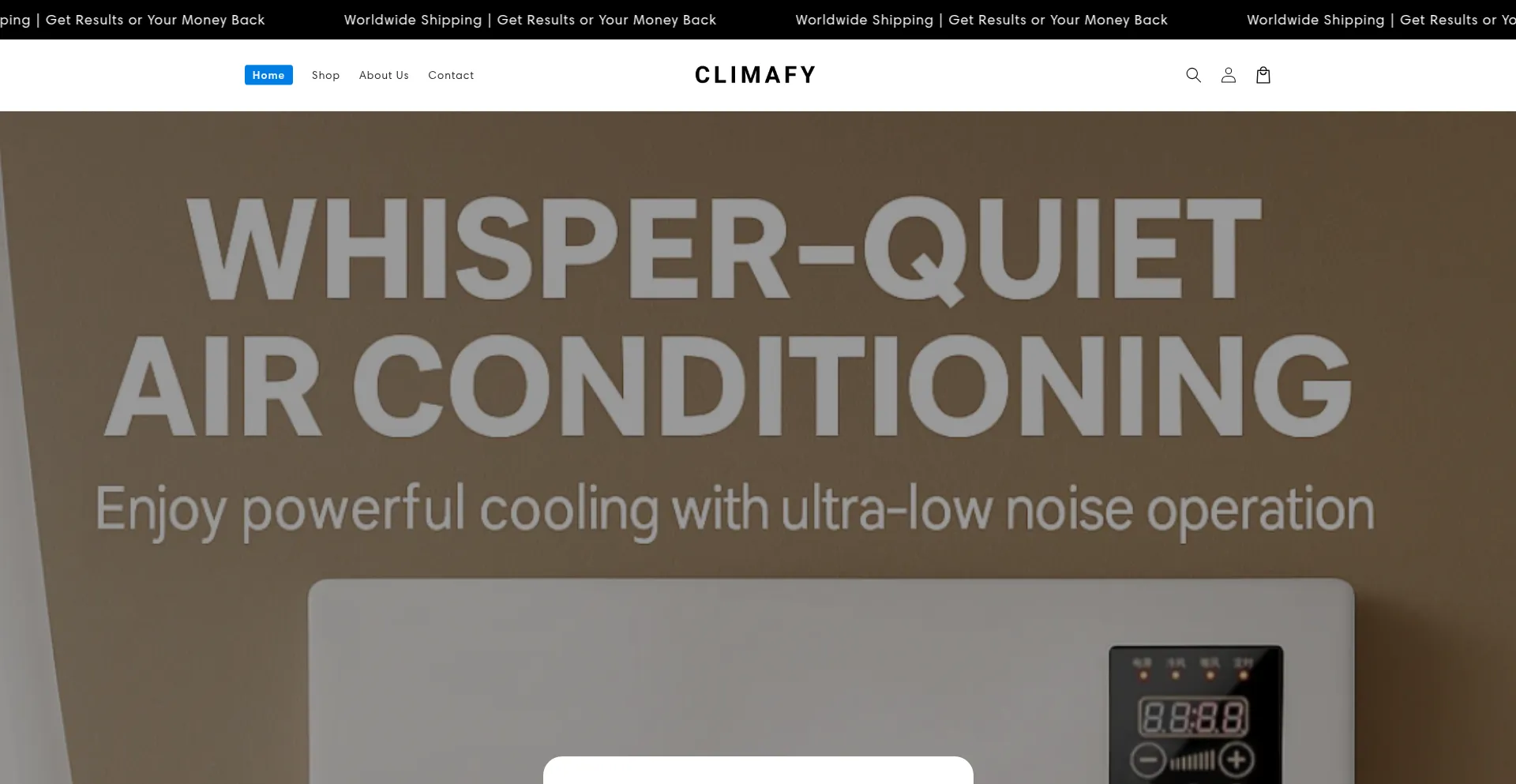 Website screenshot of Climafypro.com