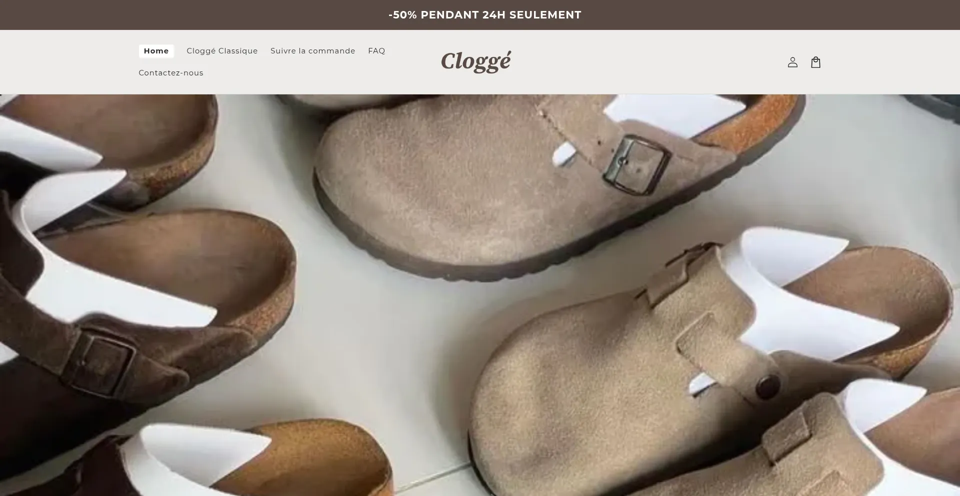 Website screenshot of Cloggeofficial.com