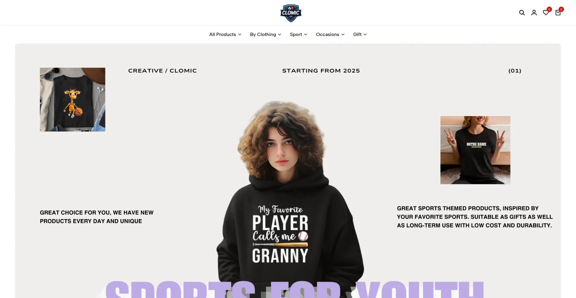 Website screenshot of Clomic.com