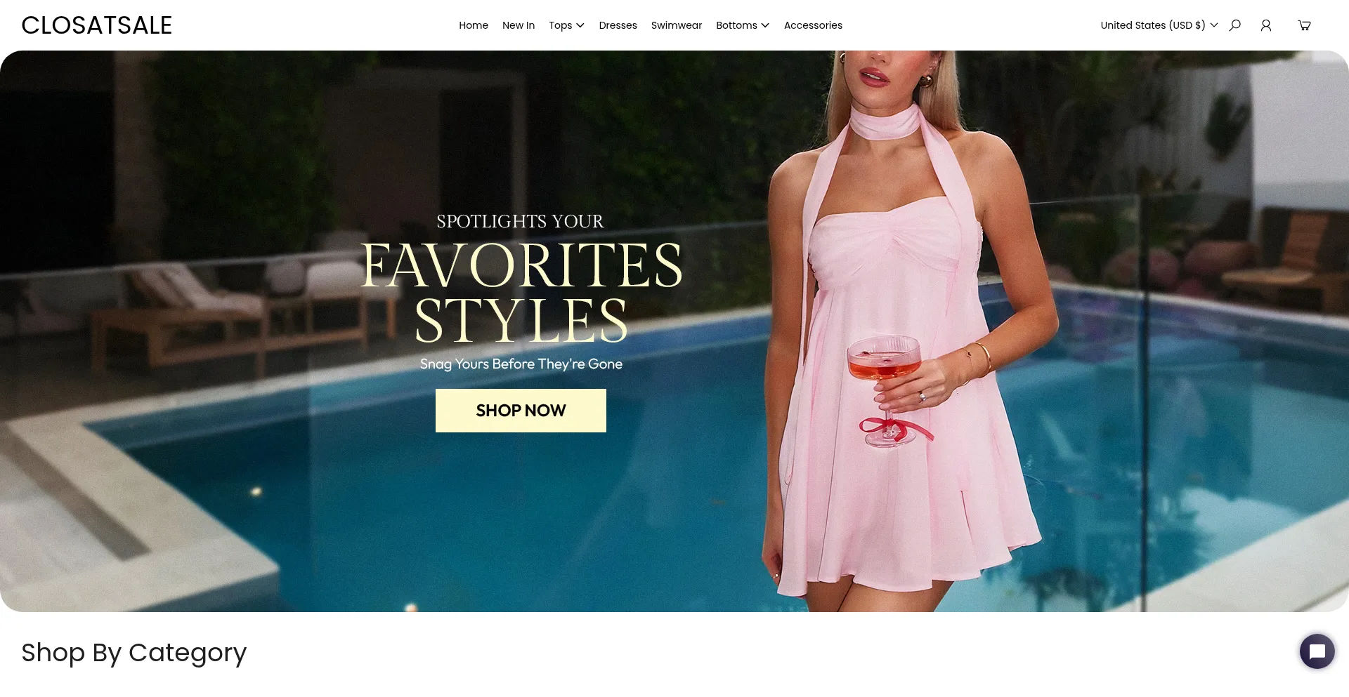 Website screenshot of Closatsale.com