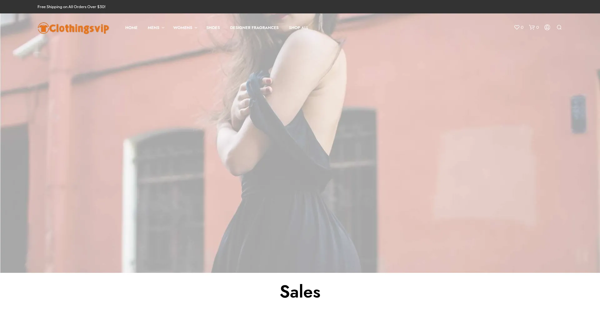 Website screenshot of Clothingsvip.com