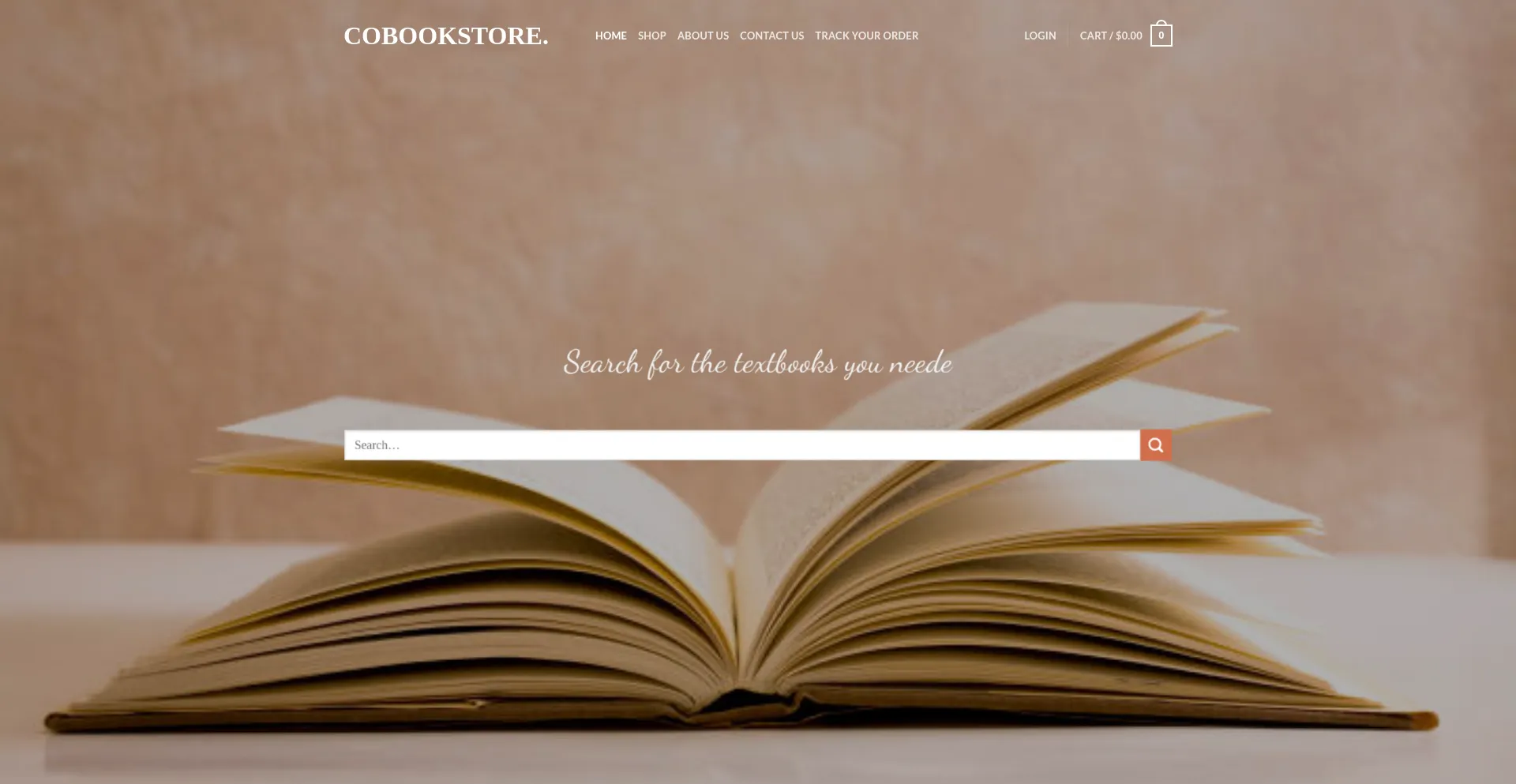 Website screenshot of Cobookstore.com