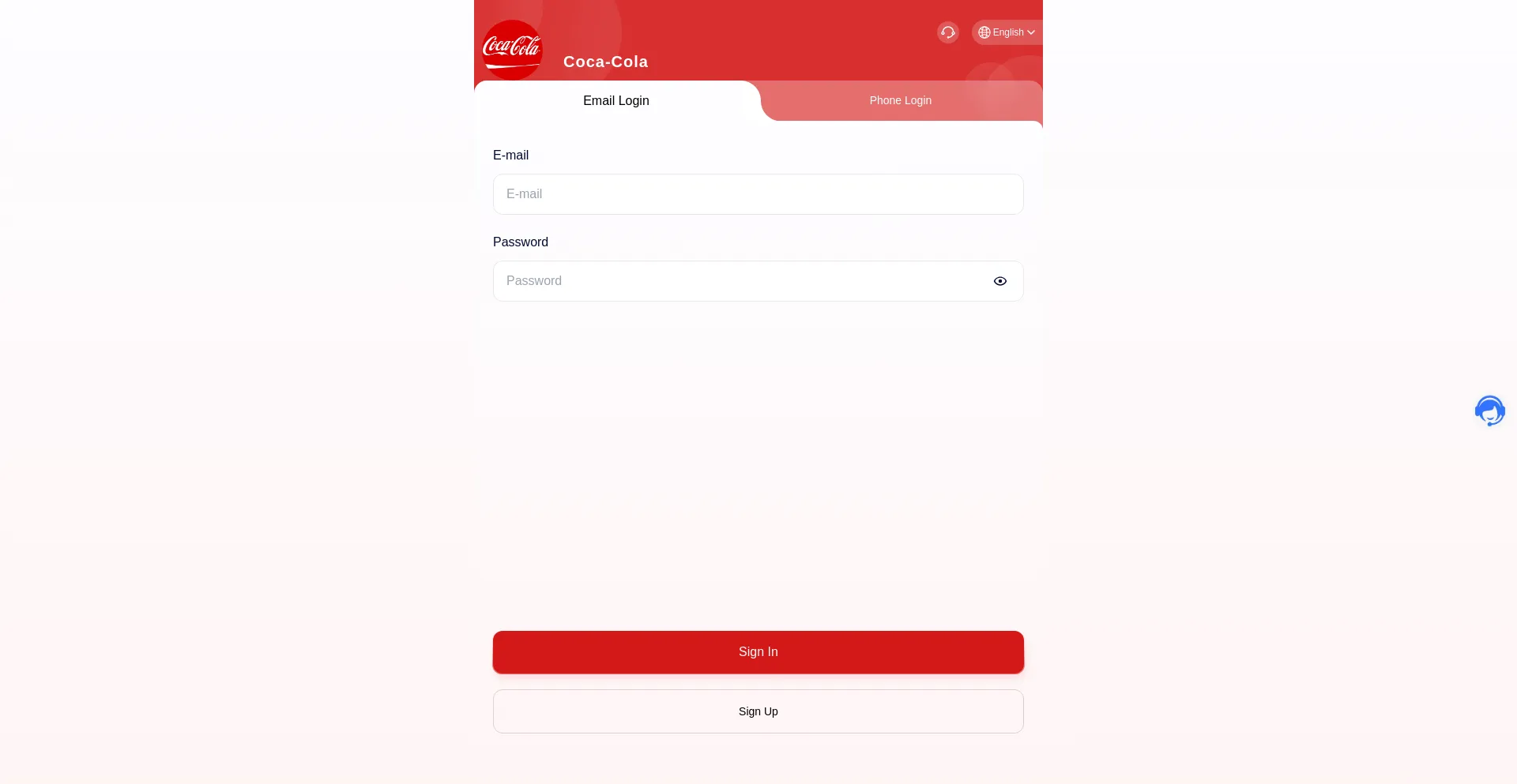 Website screenshot of Coca-colavip.com