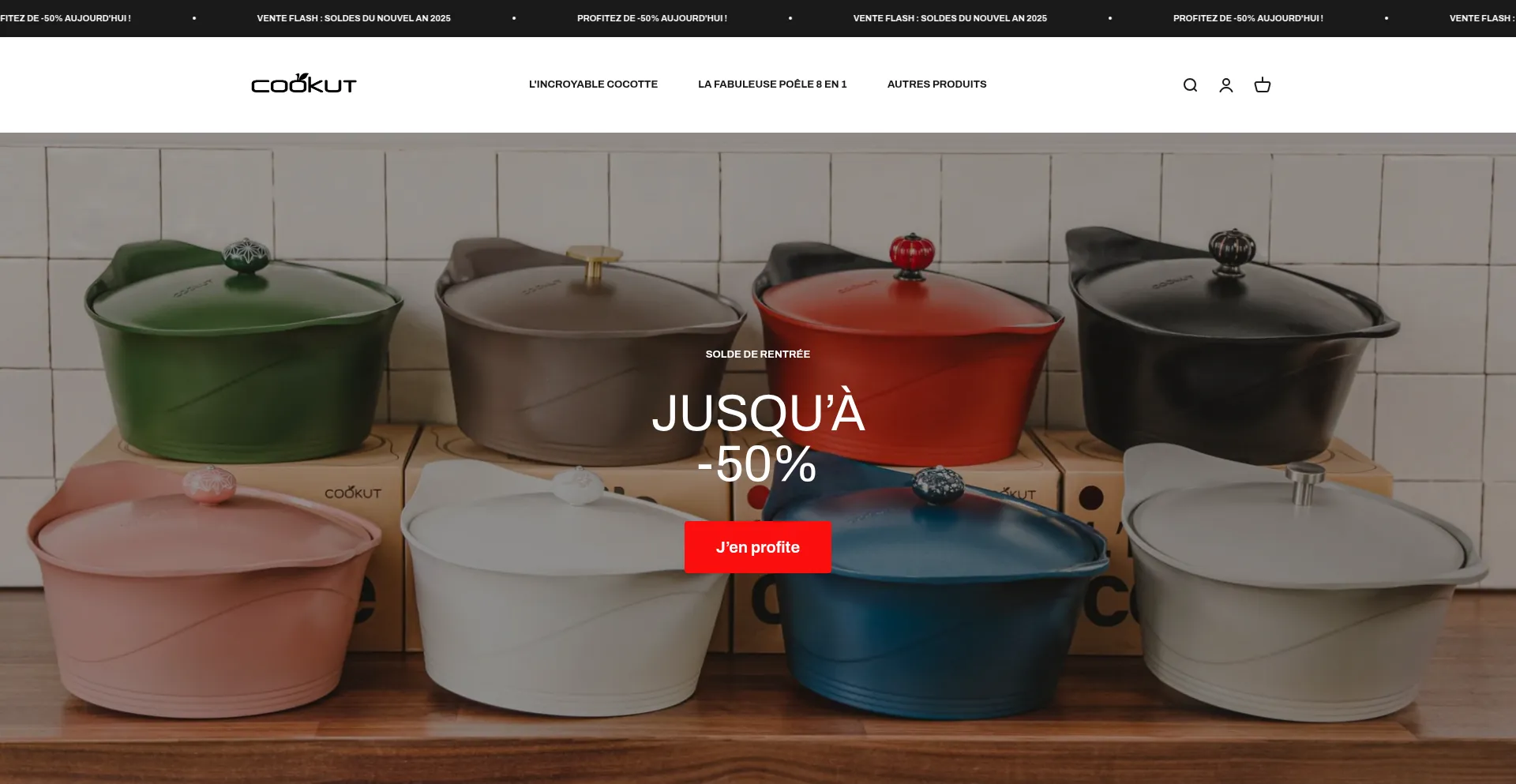 Website screenshot of Cocottera.fr