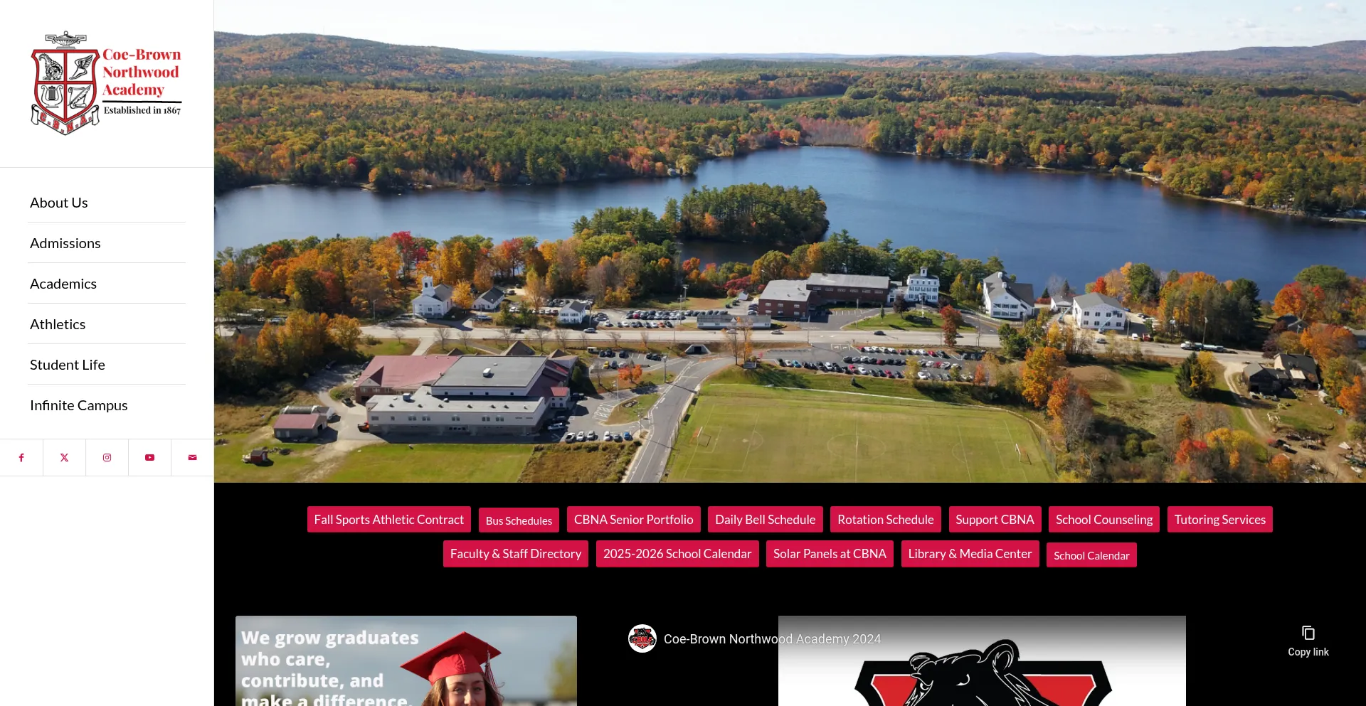 Website screenshot of Coebrown.org
