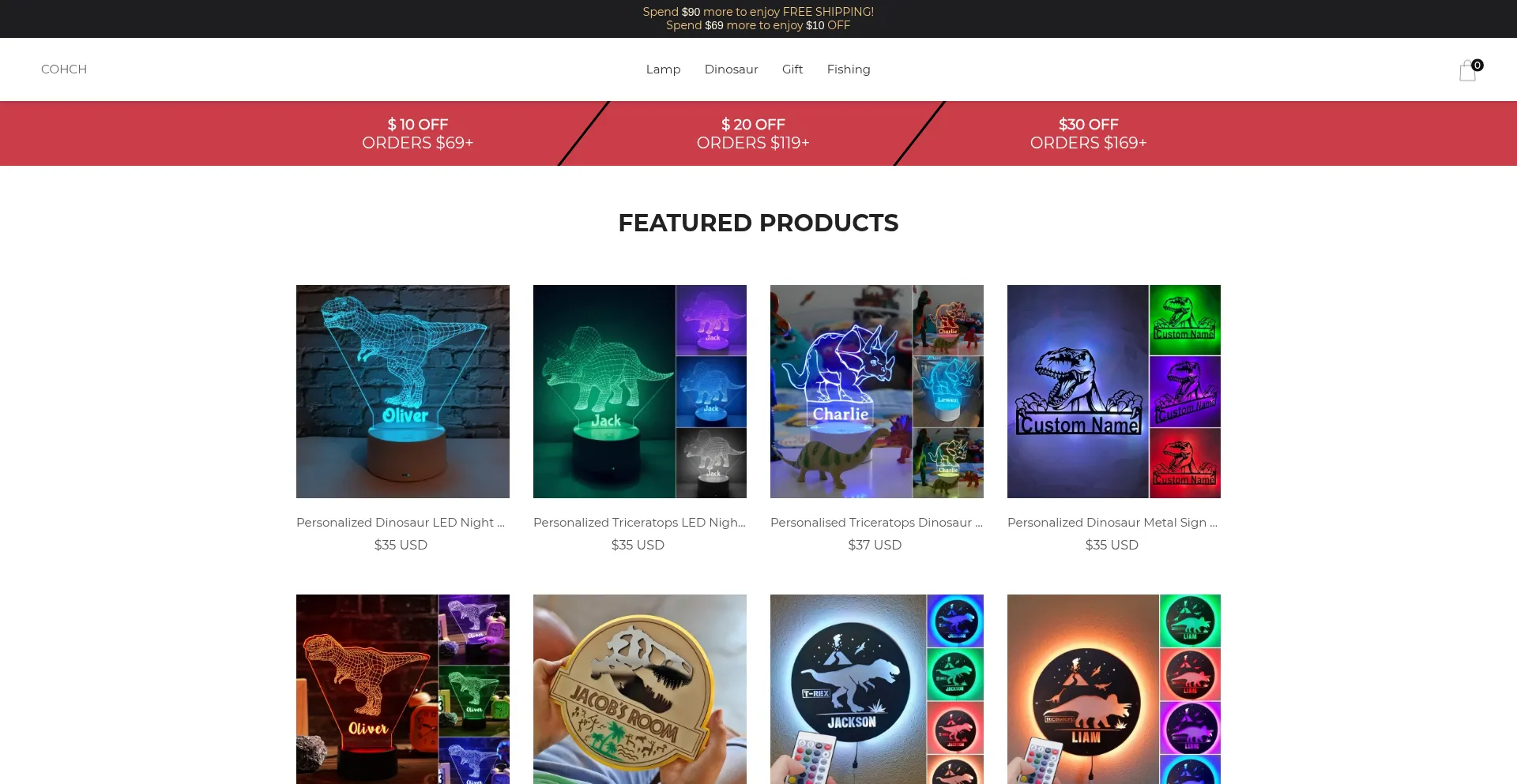 Website screenshot of Cohch.com
