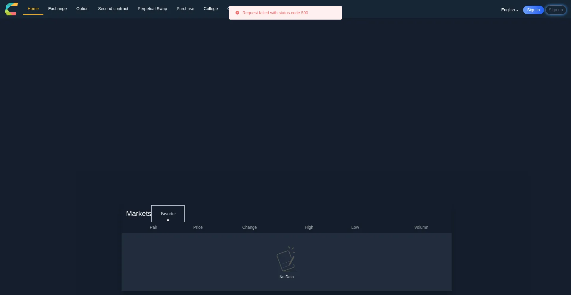 Website screenshot of Coinbitsea.com