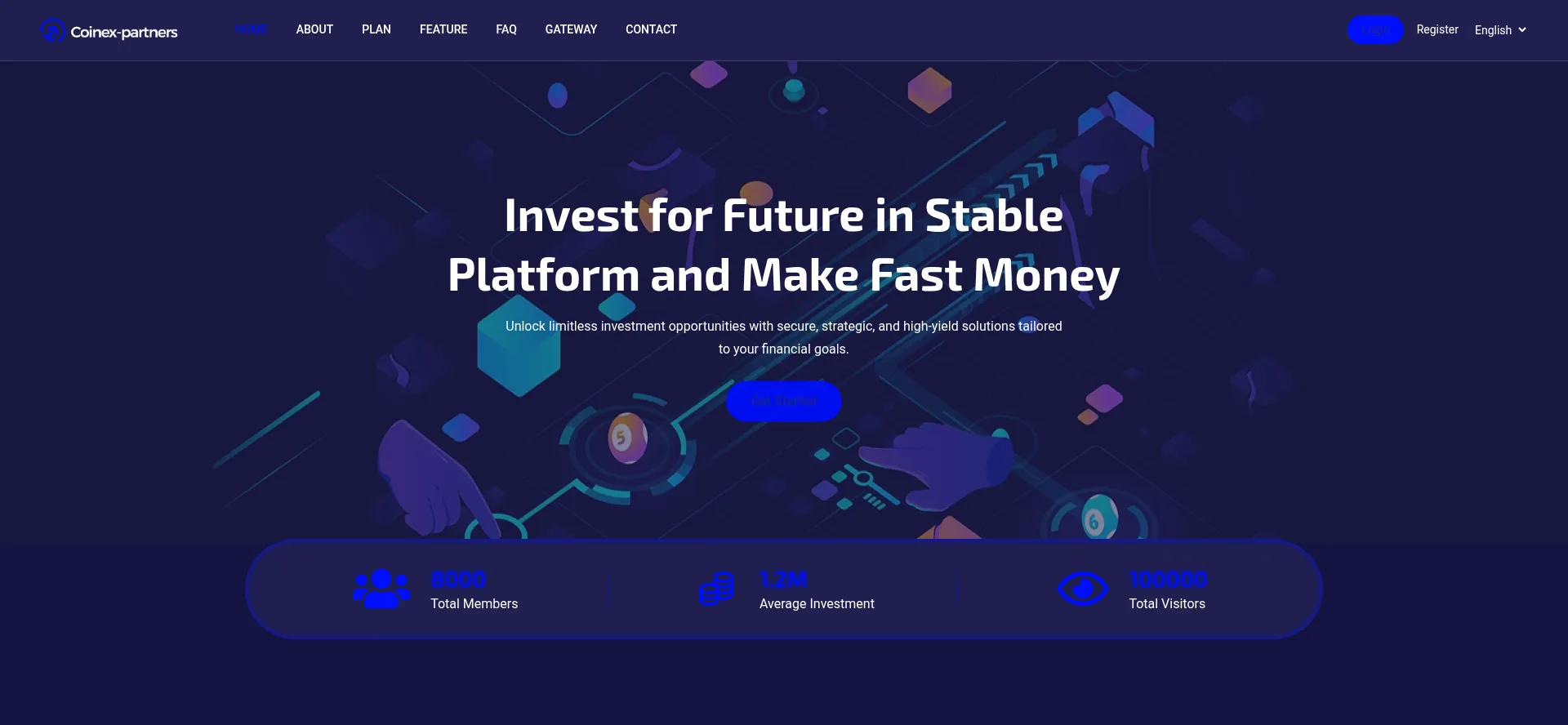 Website screenshot of Coinex-partners.org