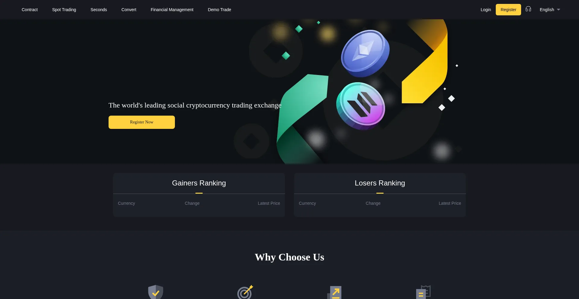 Website screenshot of Coinswapx.win