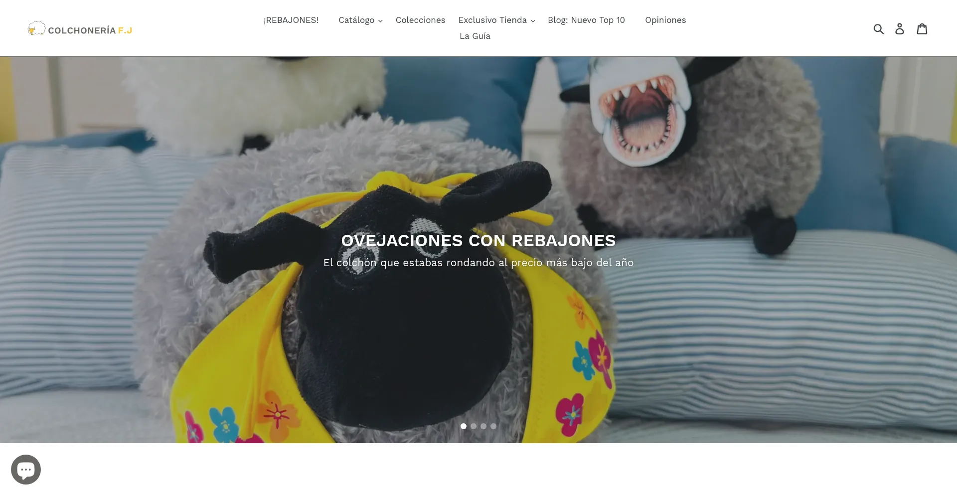 Website screenshot of Colchoneriafj.com