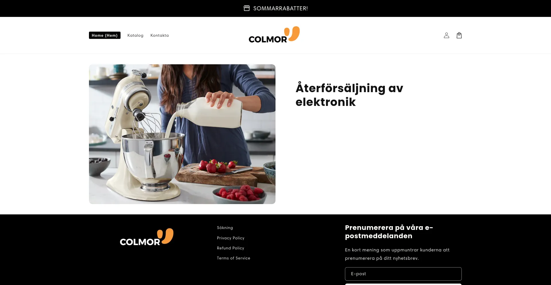 Website screenshot of Colmormarkt.com