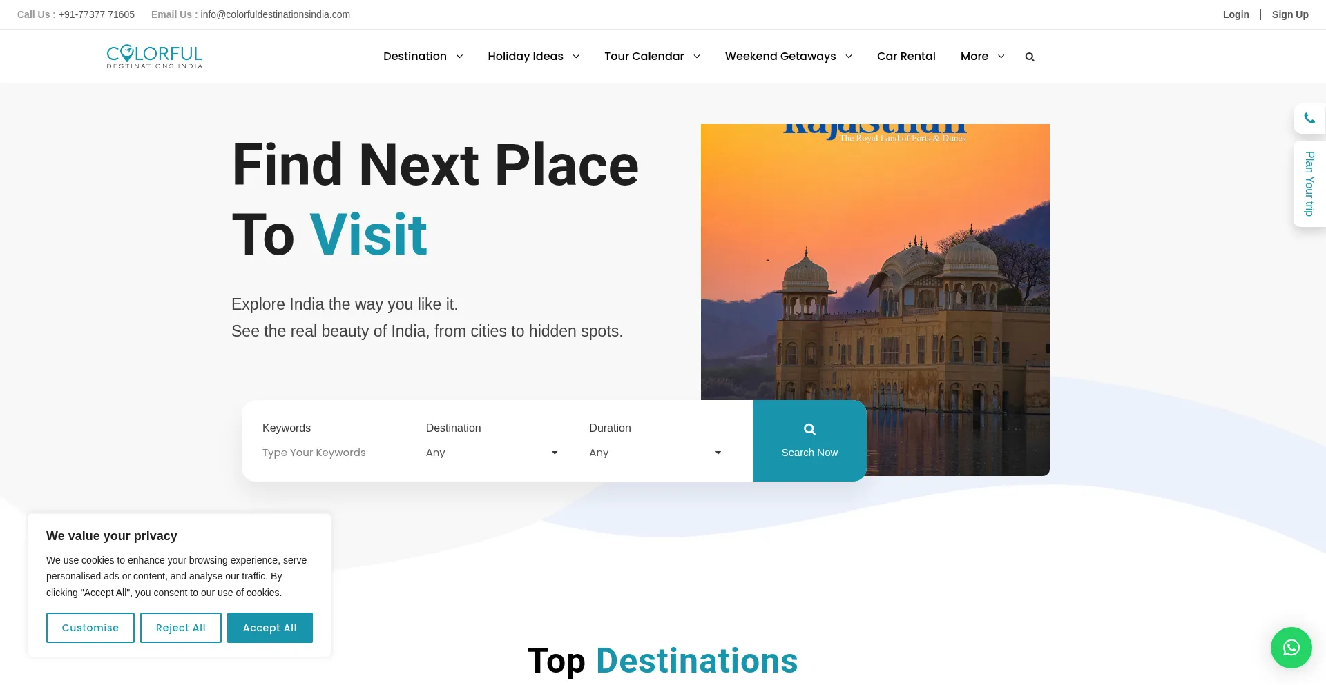 Colorfuldestinationsindia.com