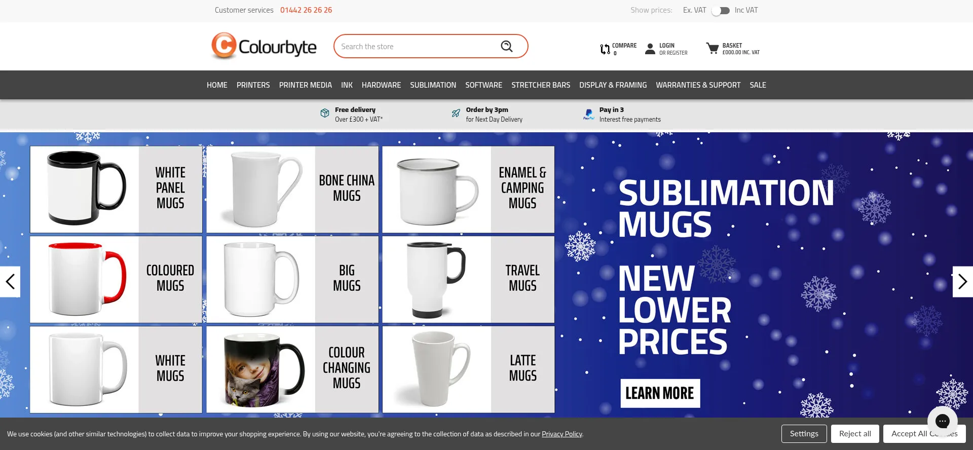 Website screenshot of Colourbyte.co.uk