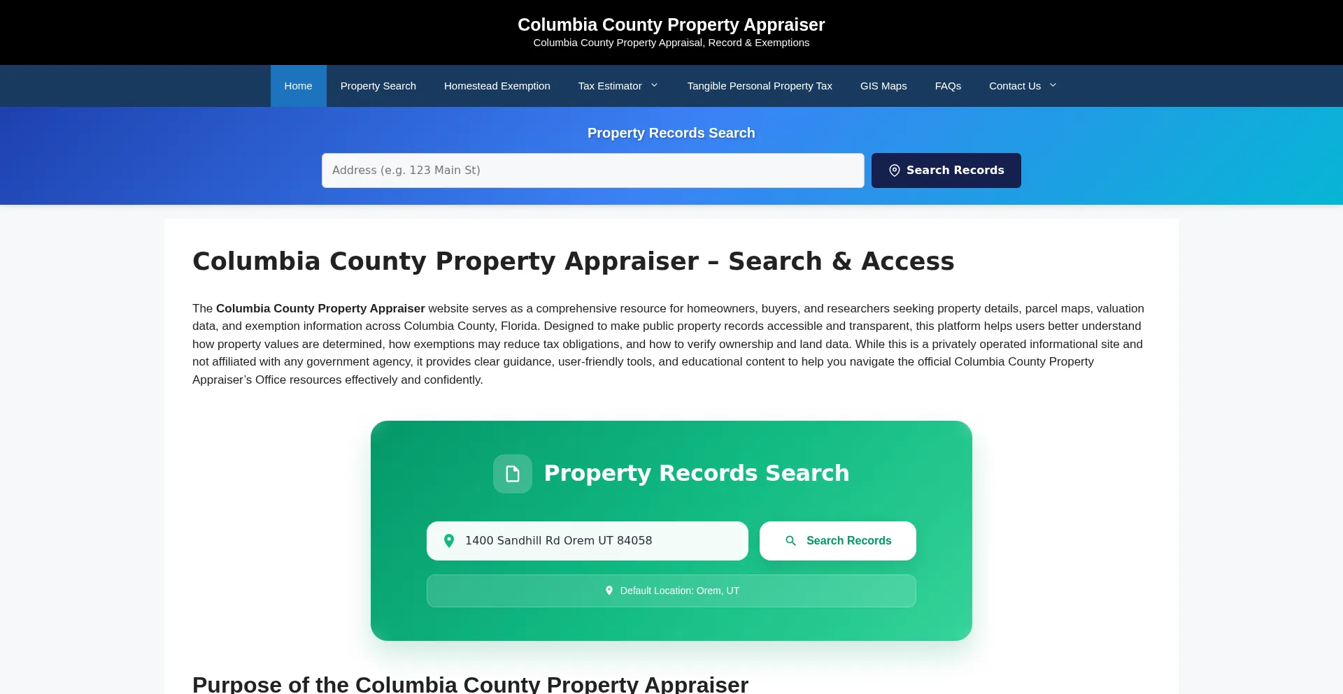 Columbiacountypropertyappraiser.org