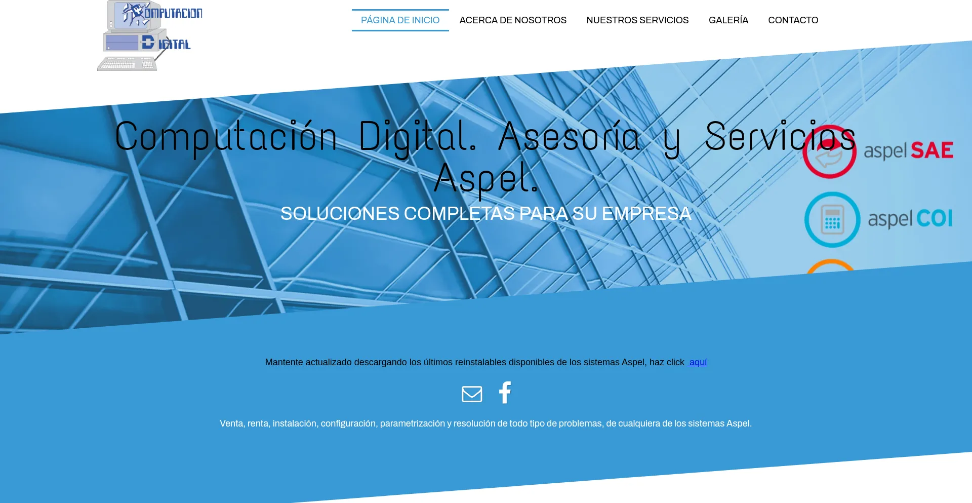 Website screenshot of Comdig.com.mx