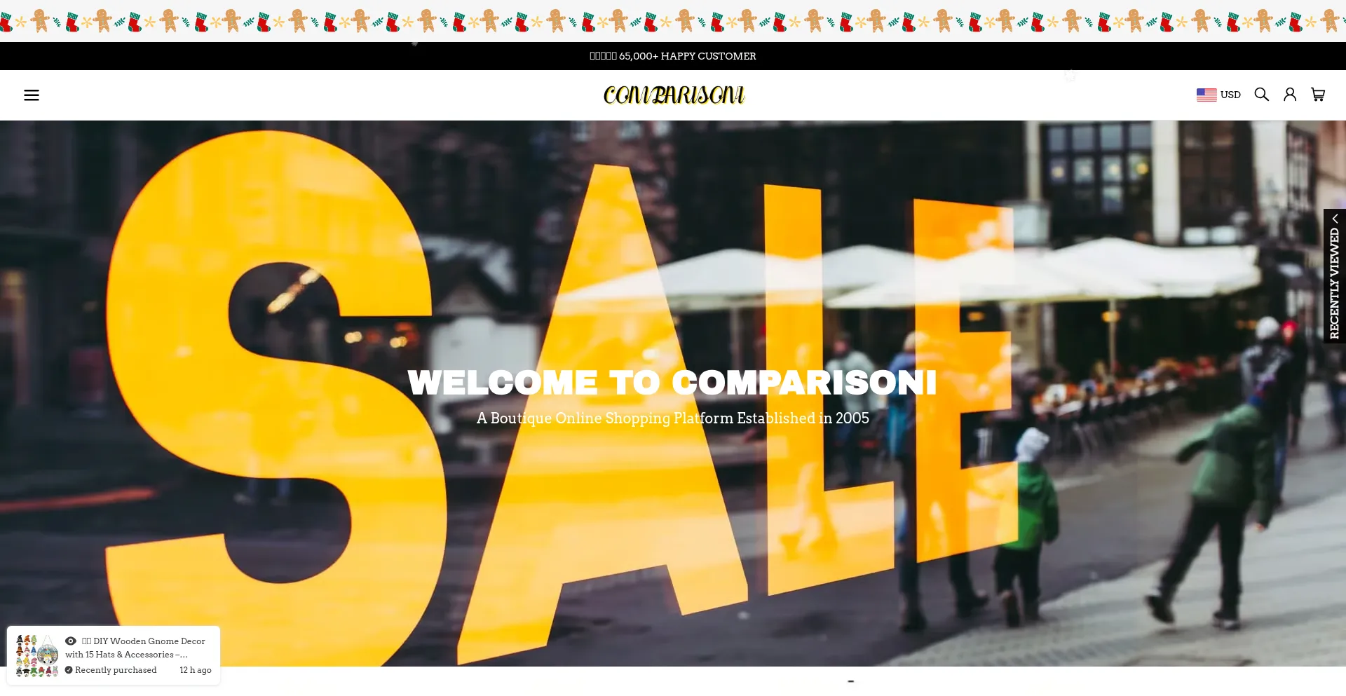 Website screenshot of Comparisoni.com