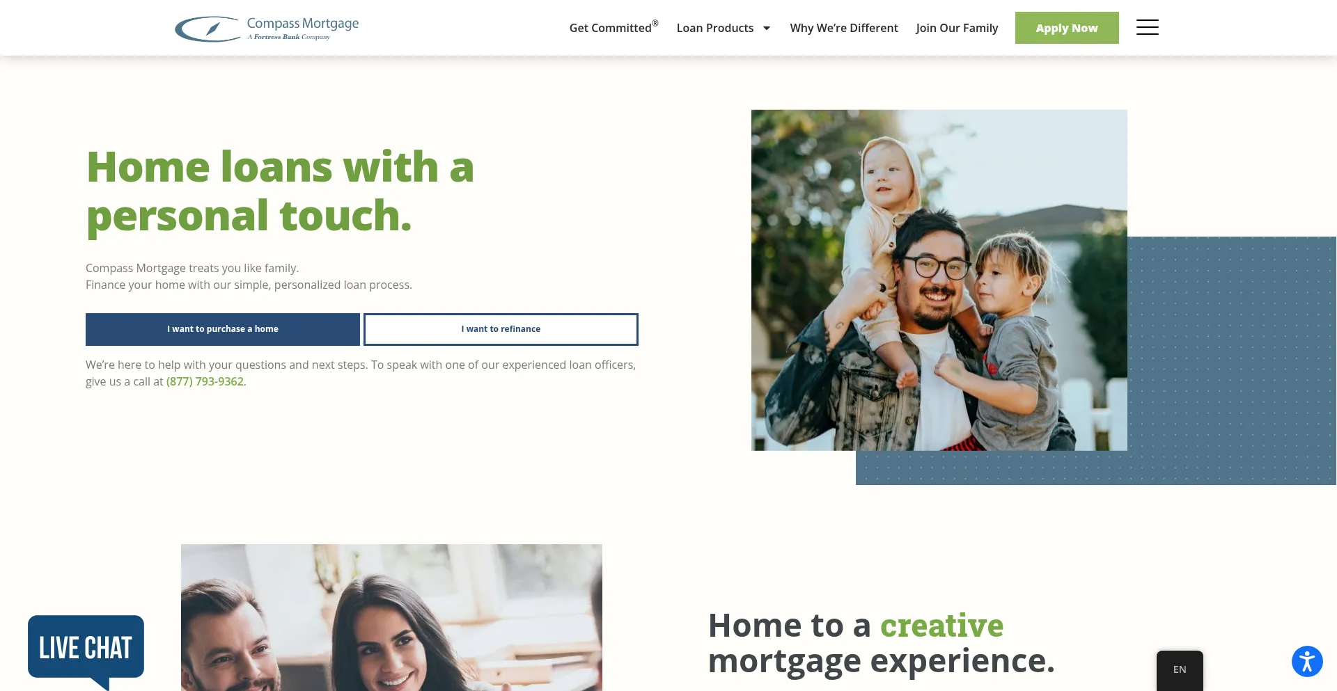 Website screenshot of Compmort.com