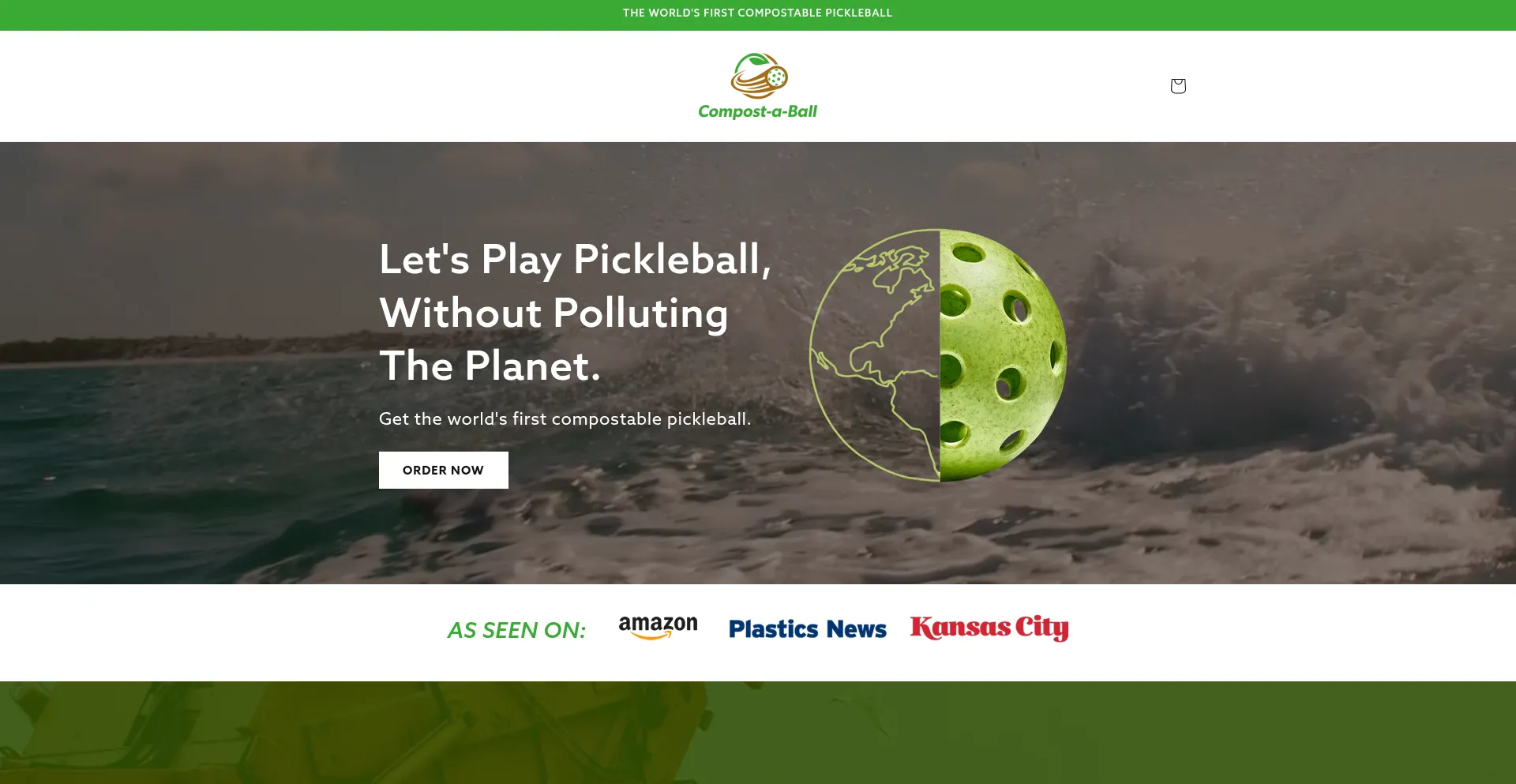 Website screenshot of Compost-a-ball.com