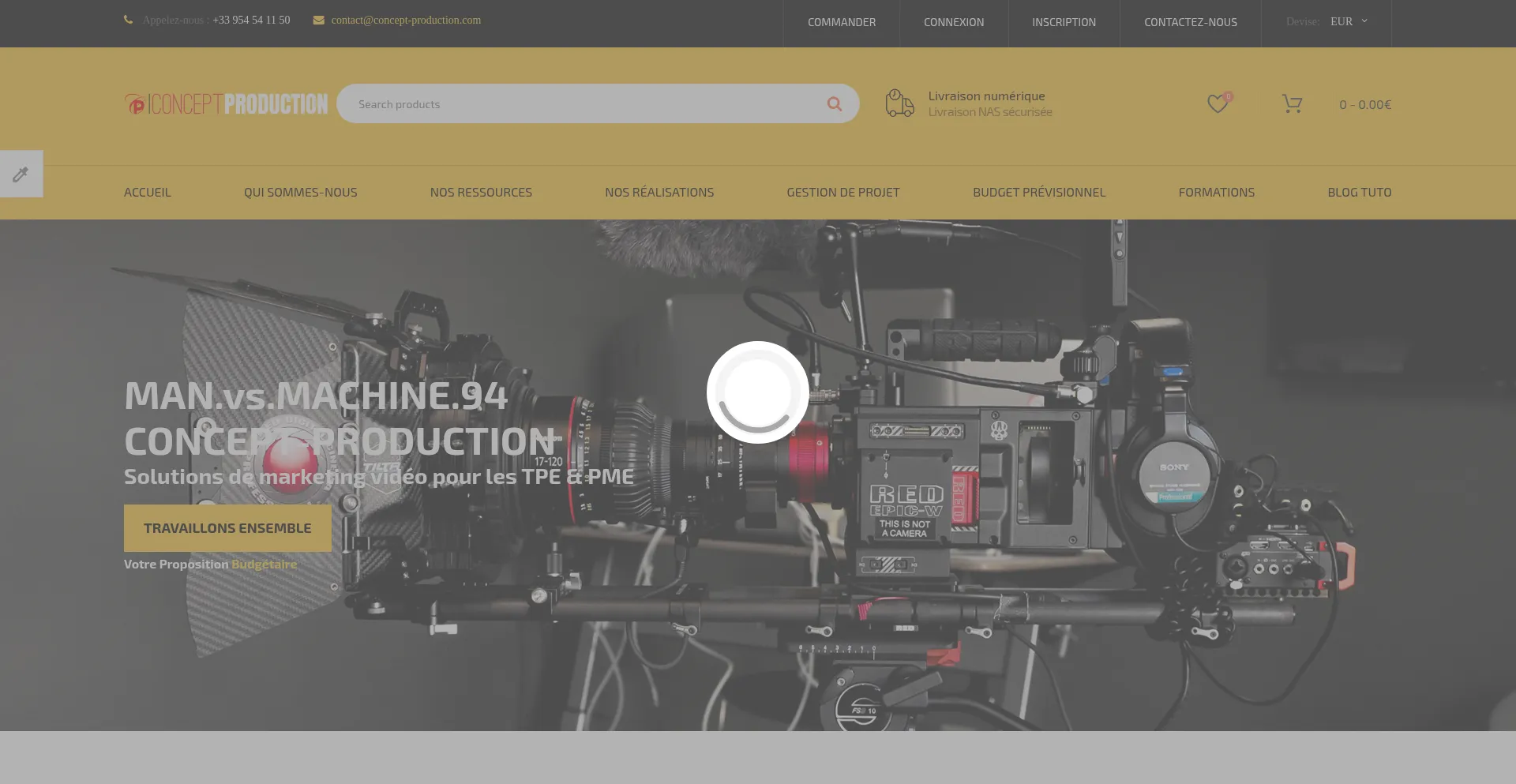 Website screenshot of Concept-production.com