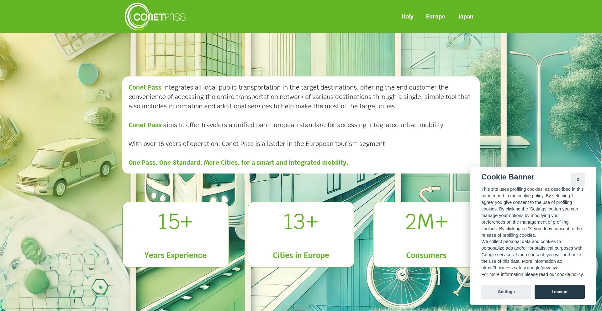 Conetpass.com Screenshot