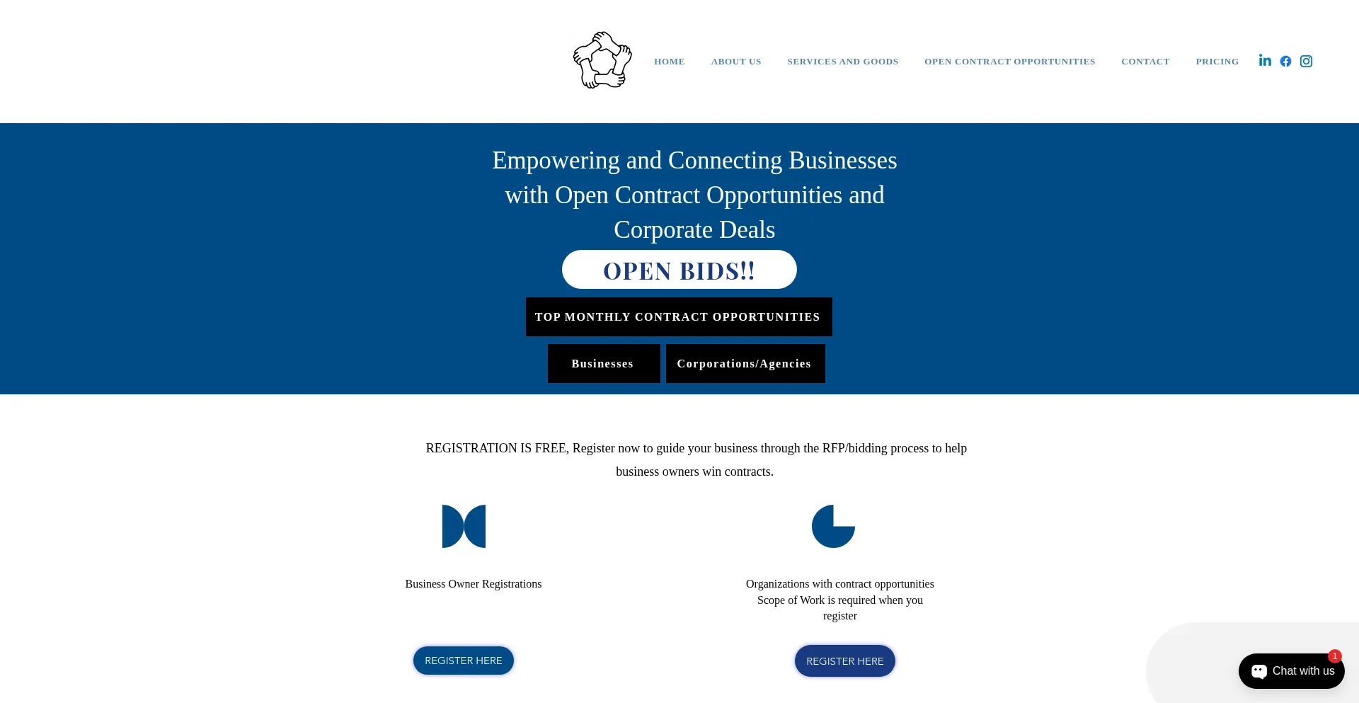 Website screenshot of Connect123llc.org
