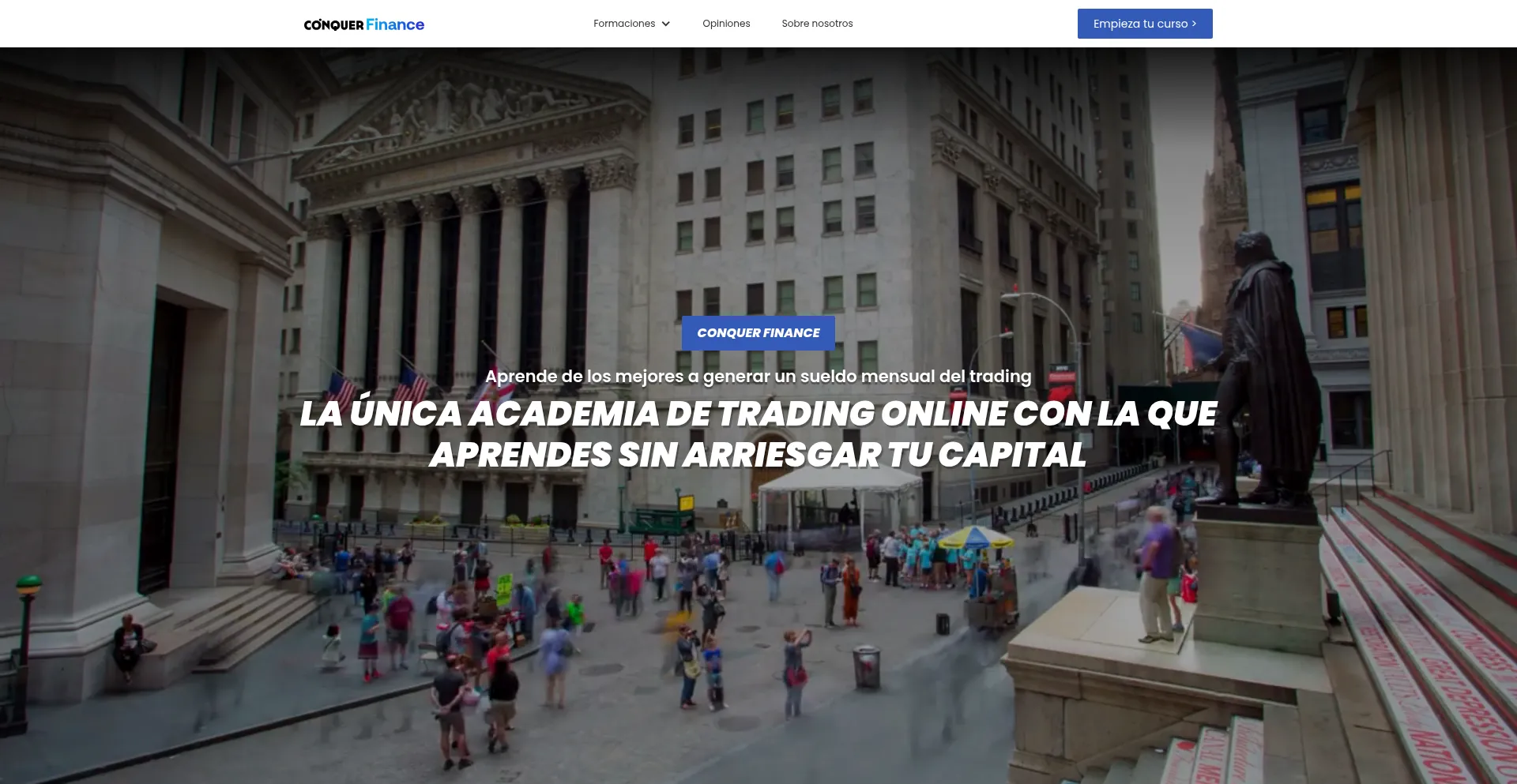 Website screenshot of Conquerfinance.com