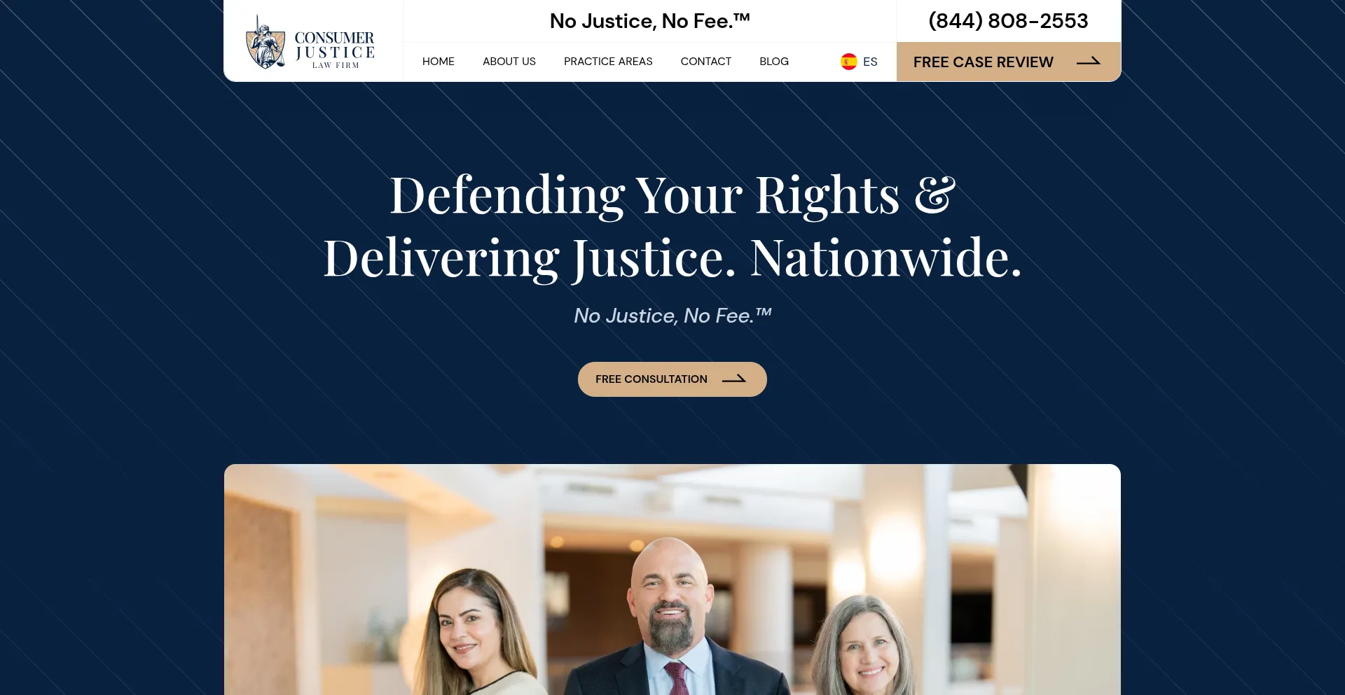 Consumerjustice.com Screenshot