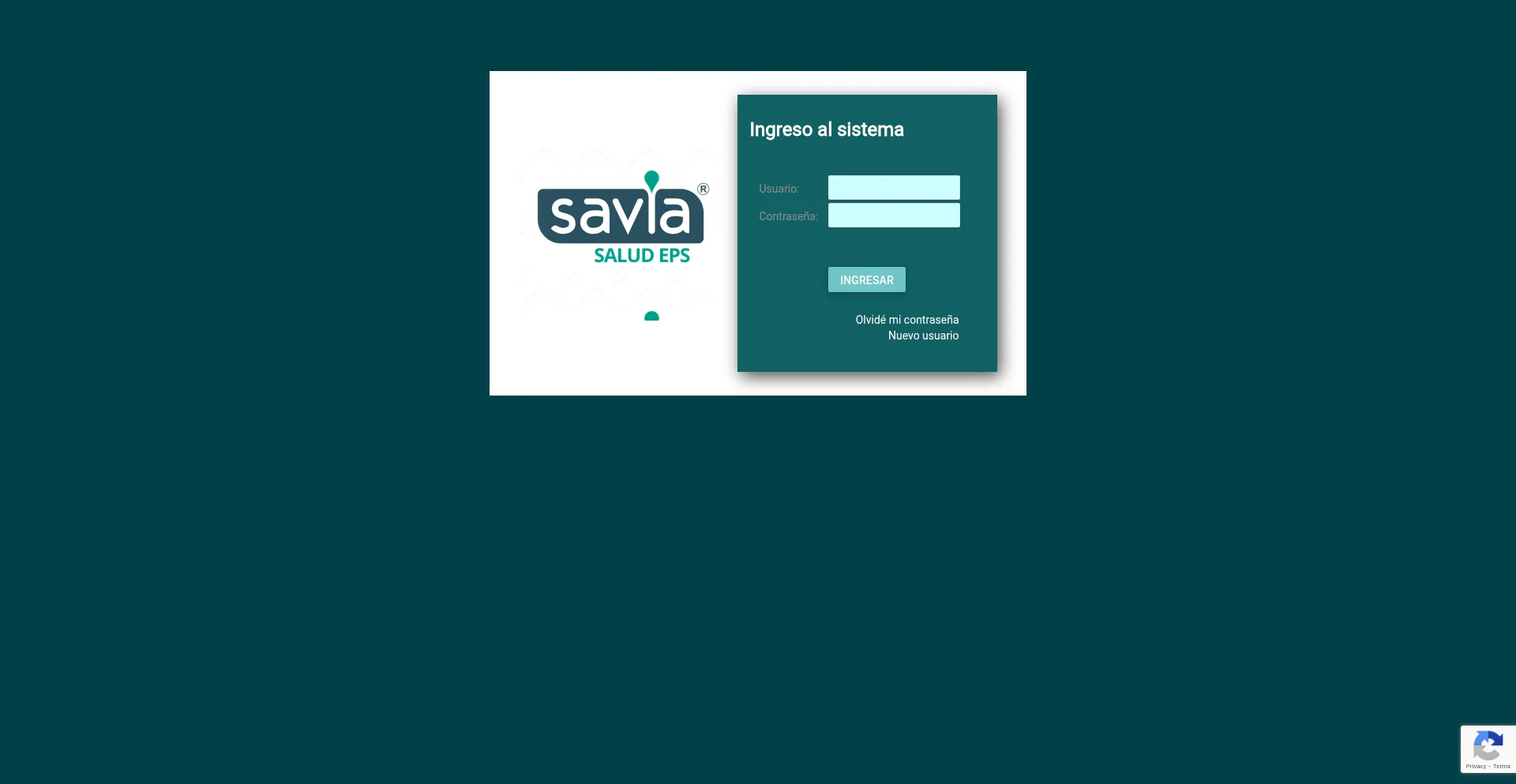 Website screenshot of Contributivo.saviasaludeps.com