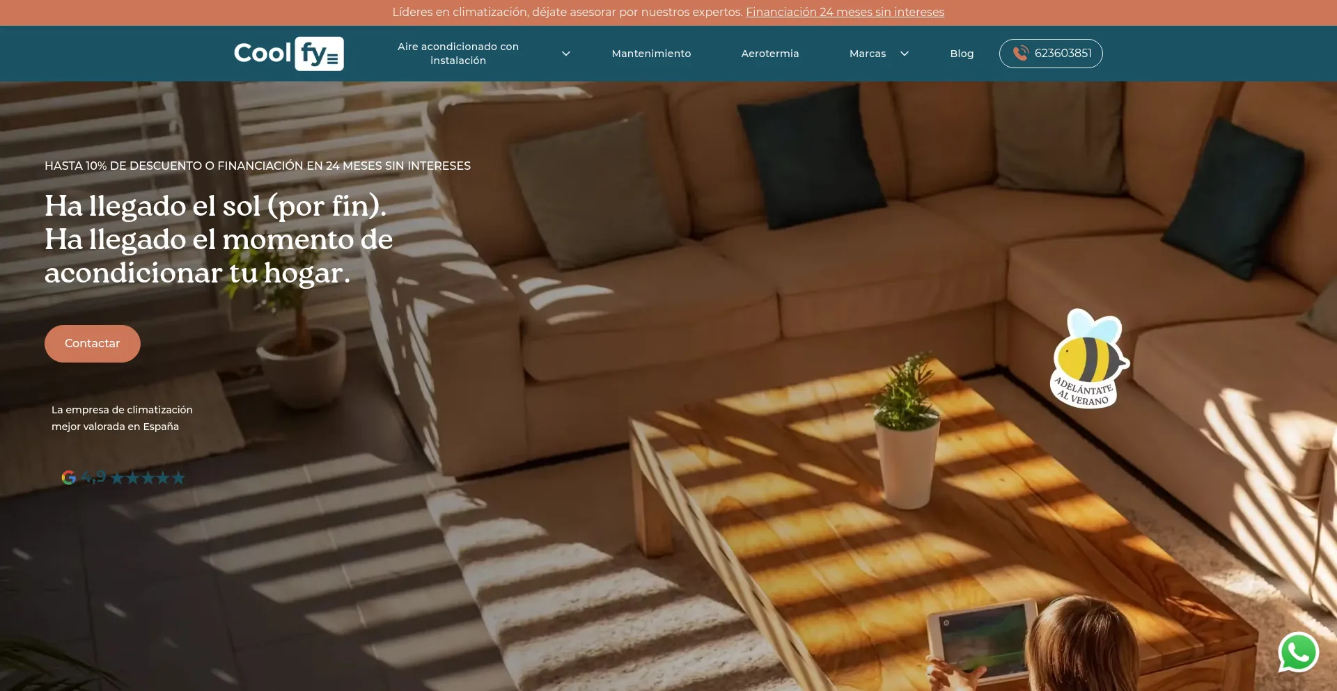 Website screenshot of Coolfy.net