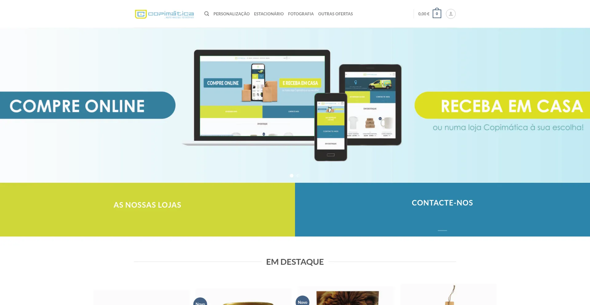 Website screenshot of Copimatica.com